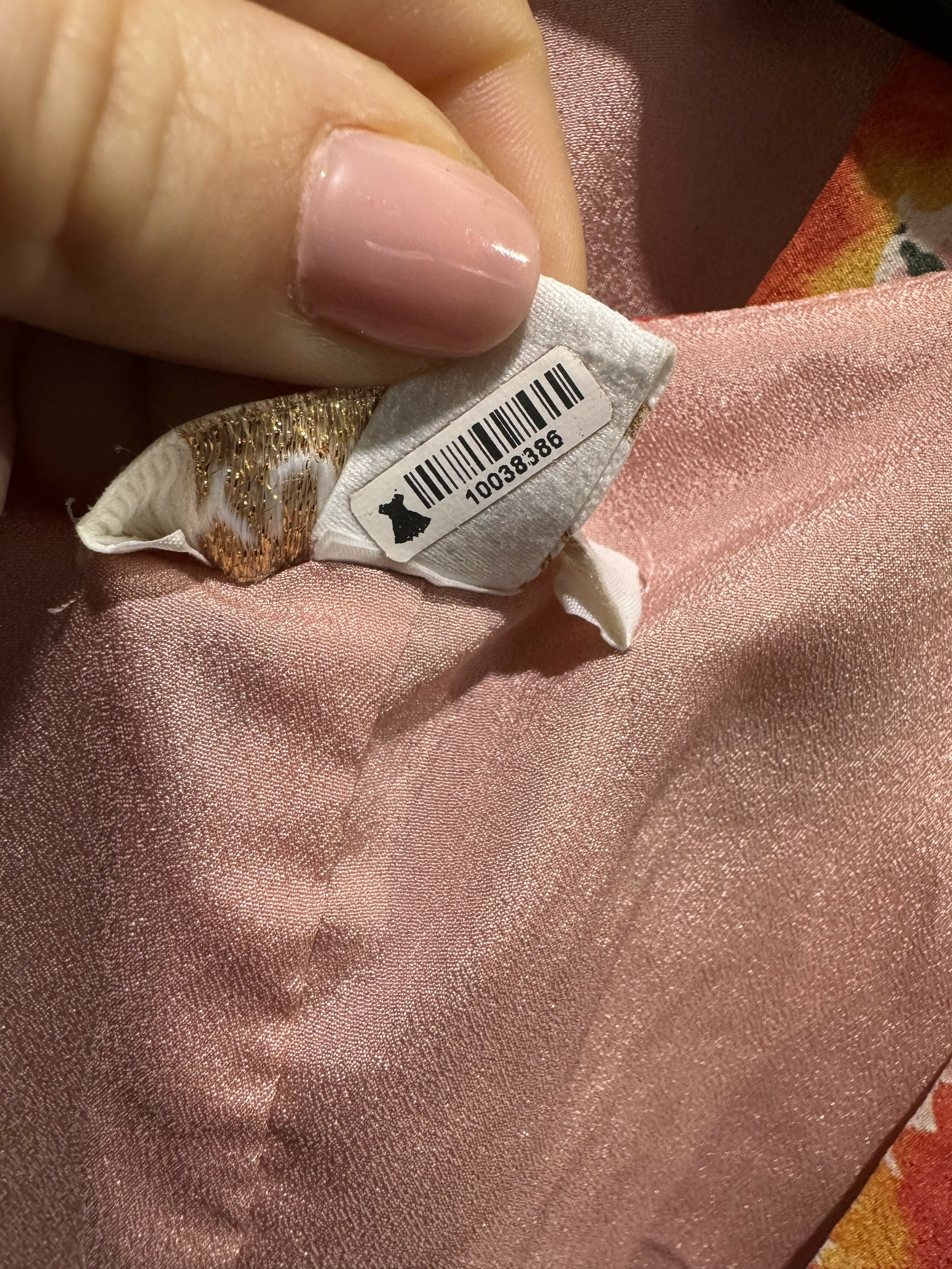 Yumi Kim Short Elastic Sleeve Button Front Blouse - Floral - Pink Multi/Sunnyside Pink (Silk Blend) - M