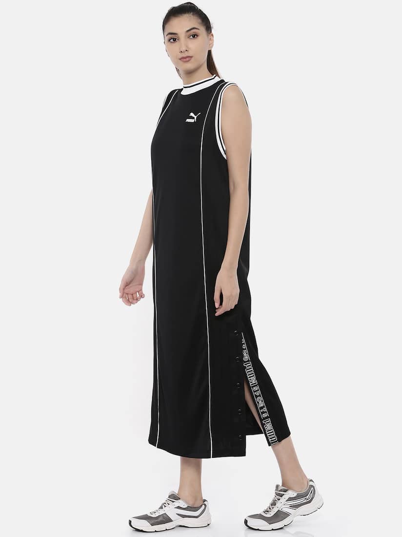 Puma Side Slit Athletic Dress - /Black Multi