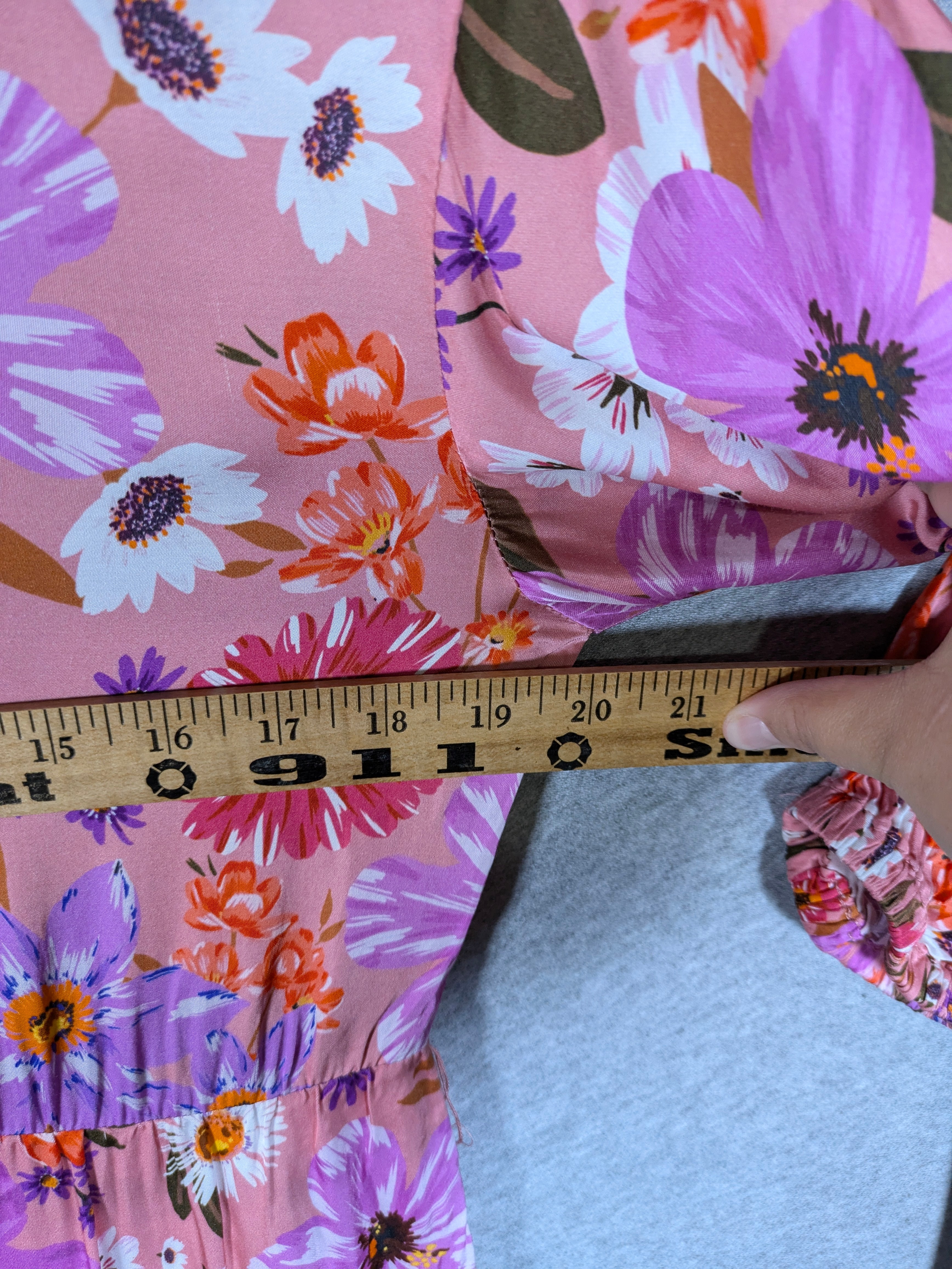 Rachel Parcell Fit & Flare Tiered Hem Shirt Dress - Floral - Pink Multi/Botanical - 10/