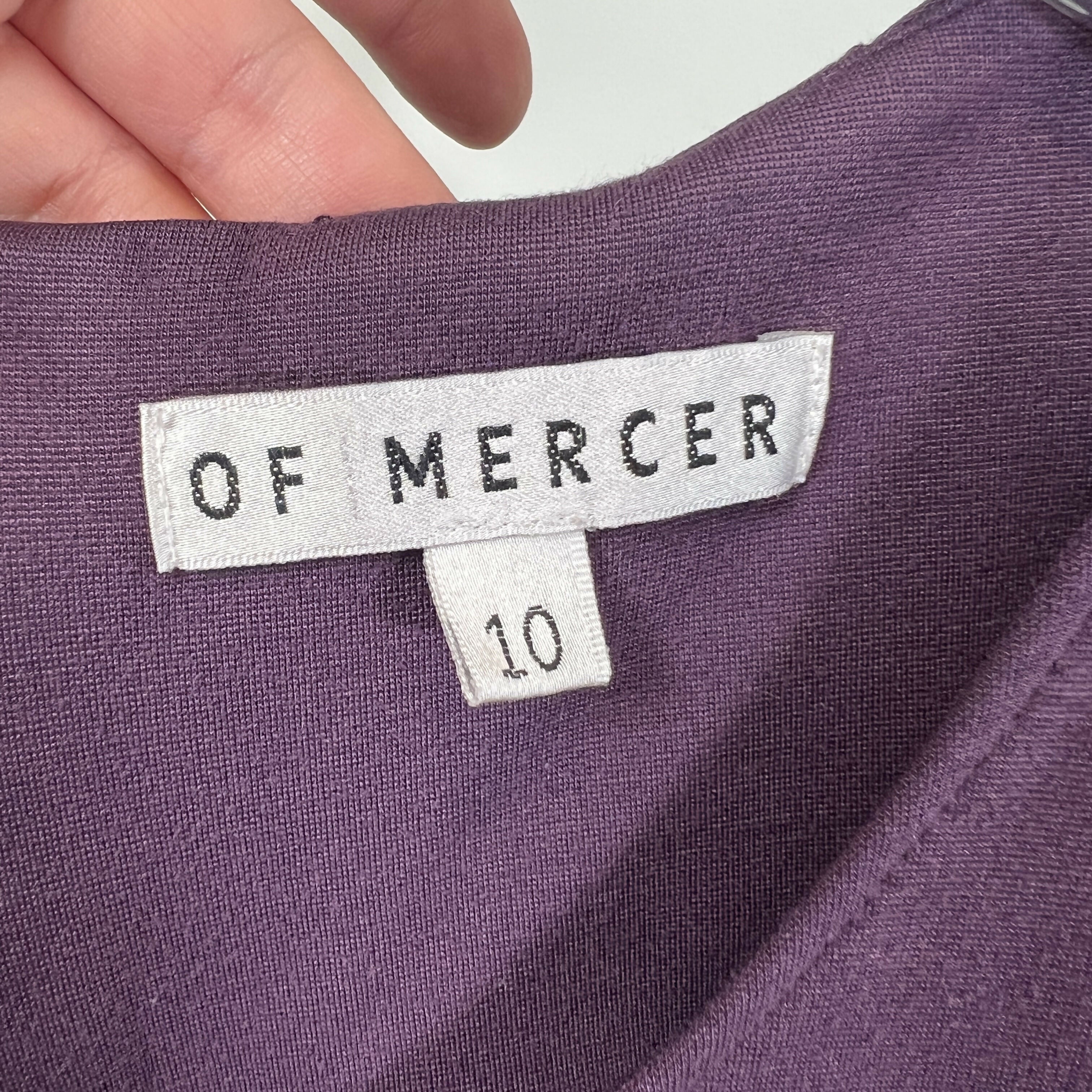 Of Mercer Short Sleeve Fit & Flare Sullivan Dress - Purple/Size 10