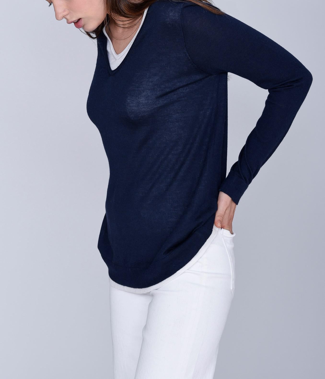 Kokun Relaxed Layered Cashmere Pullover - /Black Multi - M