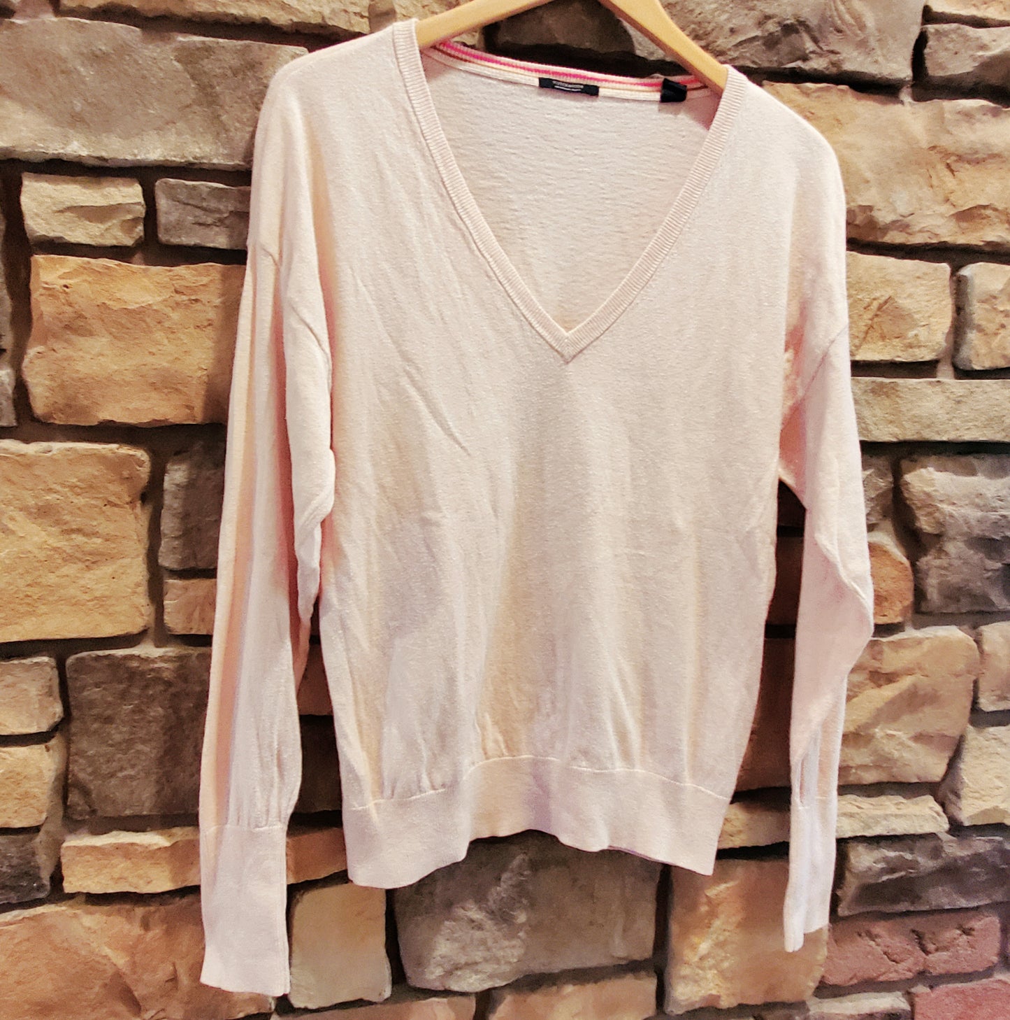 Scotch & Soda Cotton-Cashmere Loose Knit Sweater - /Pink - M