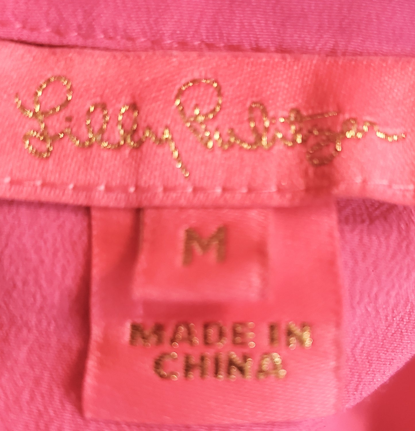 Lilly Pulitzer Dae Smocked Cuff Popover Silk Blouse - /Pink - M