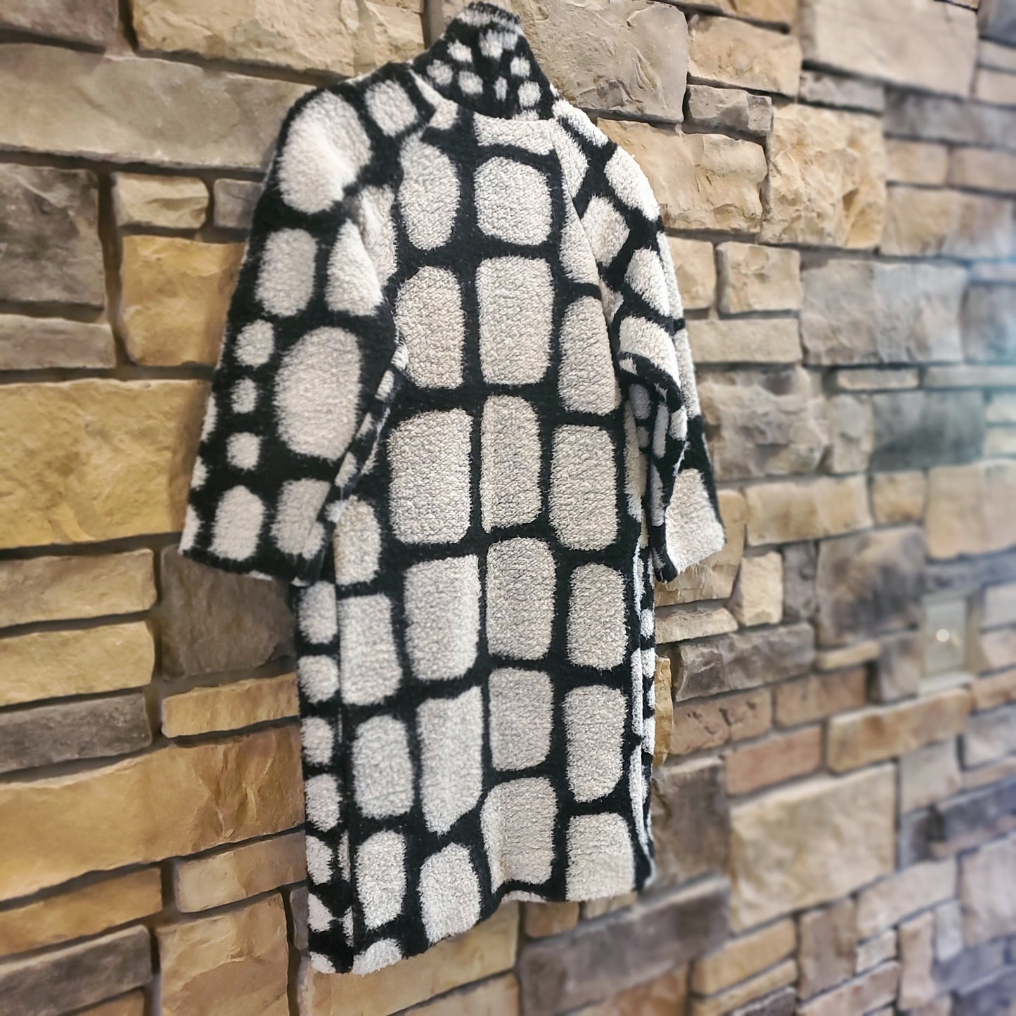 Hunter Bell Keller Open Front Cardigan - Dots - Black Multi/Mineral Dot - XS