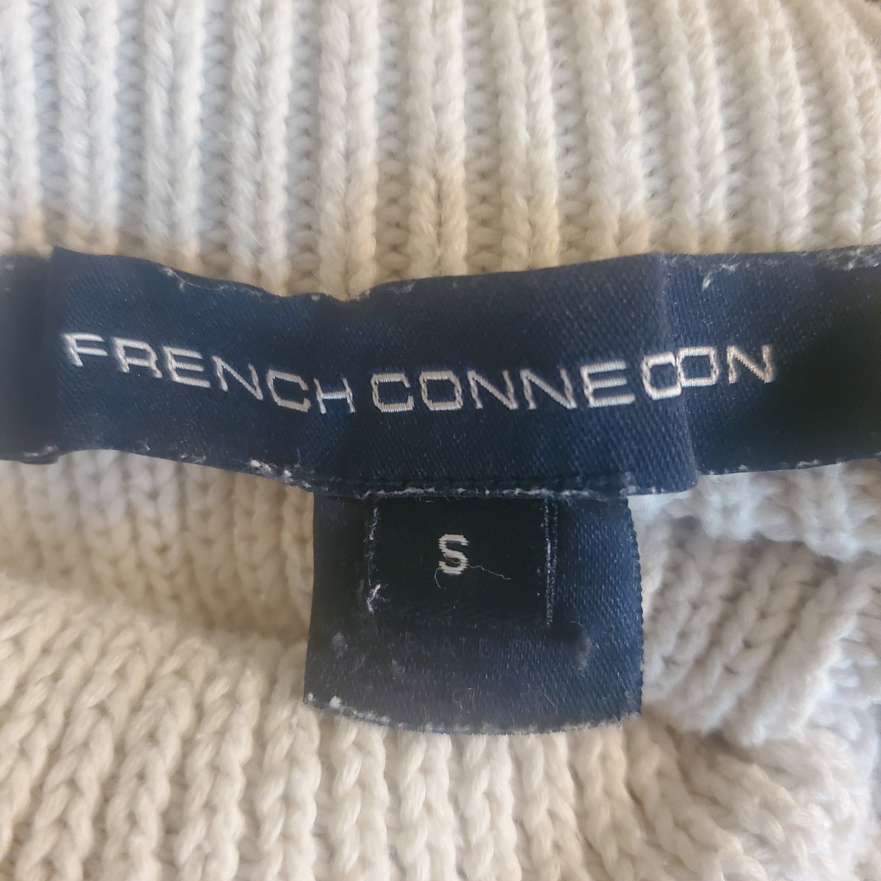 French Connection Mock Neck Blouson Sleeve Sweater - /White - S