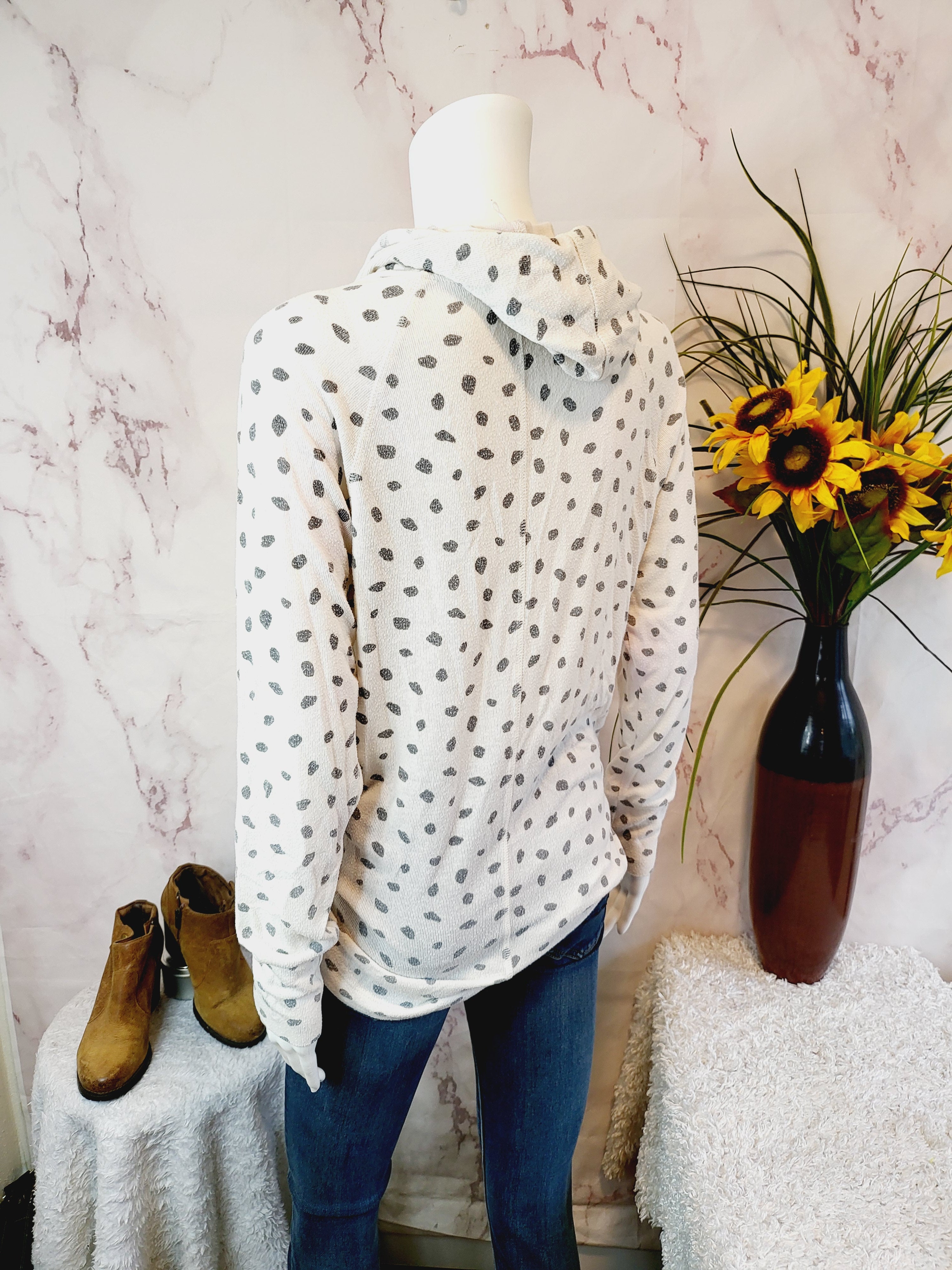 Tart Long Sleeve Billy Pullover - Dots - Beige Multi/Cheetah Dot - S