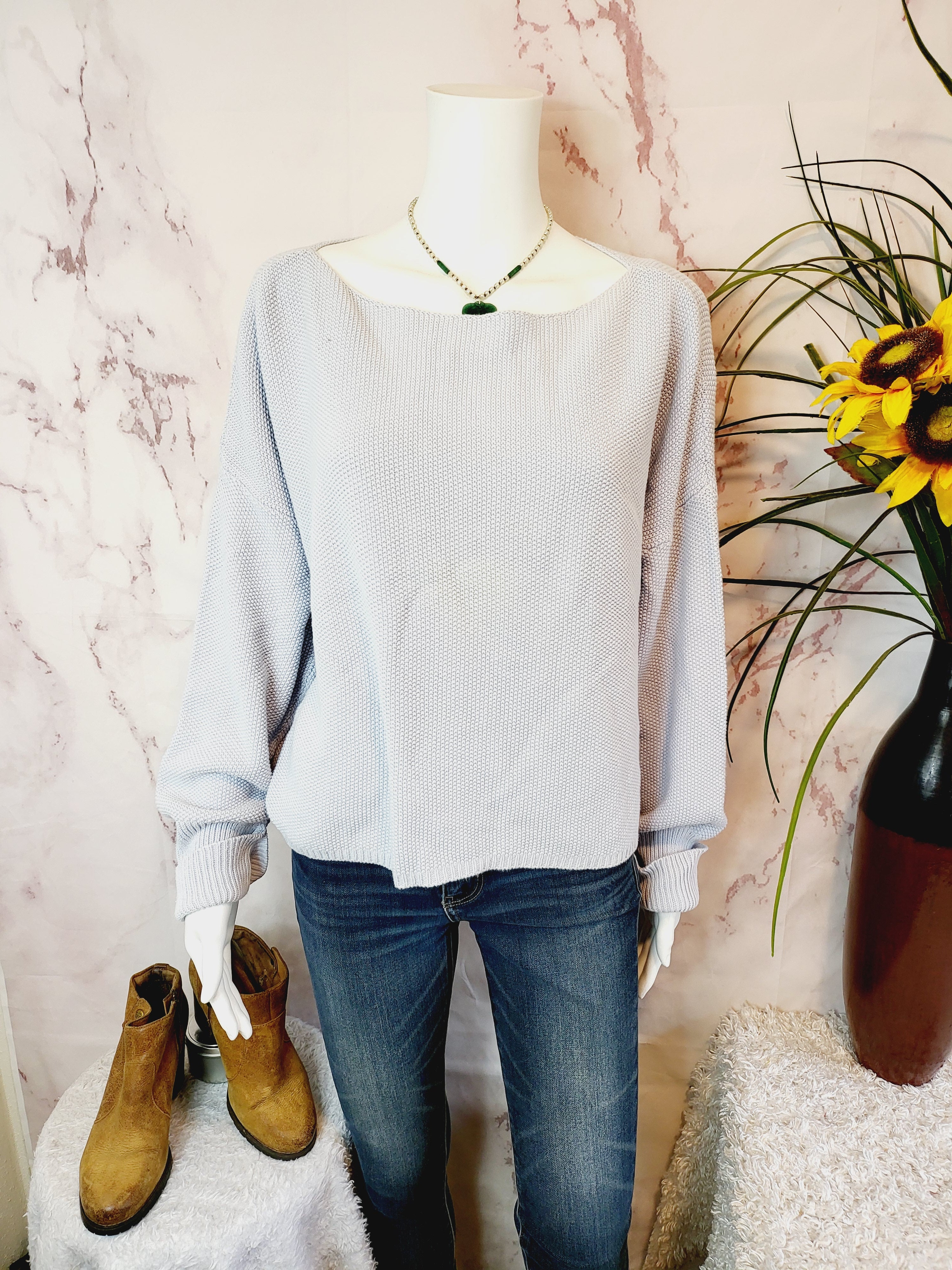 FRENCH CONNECTION Mozart Moss Stitch Sweater Size S