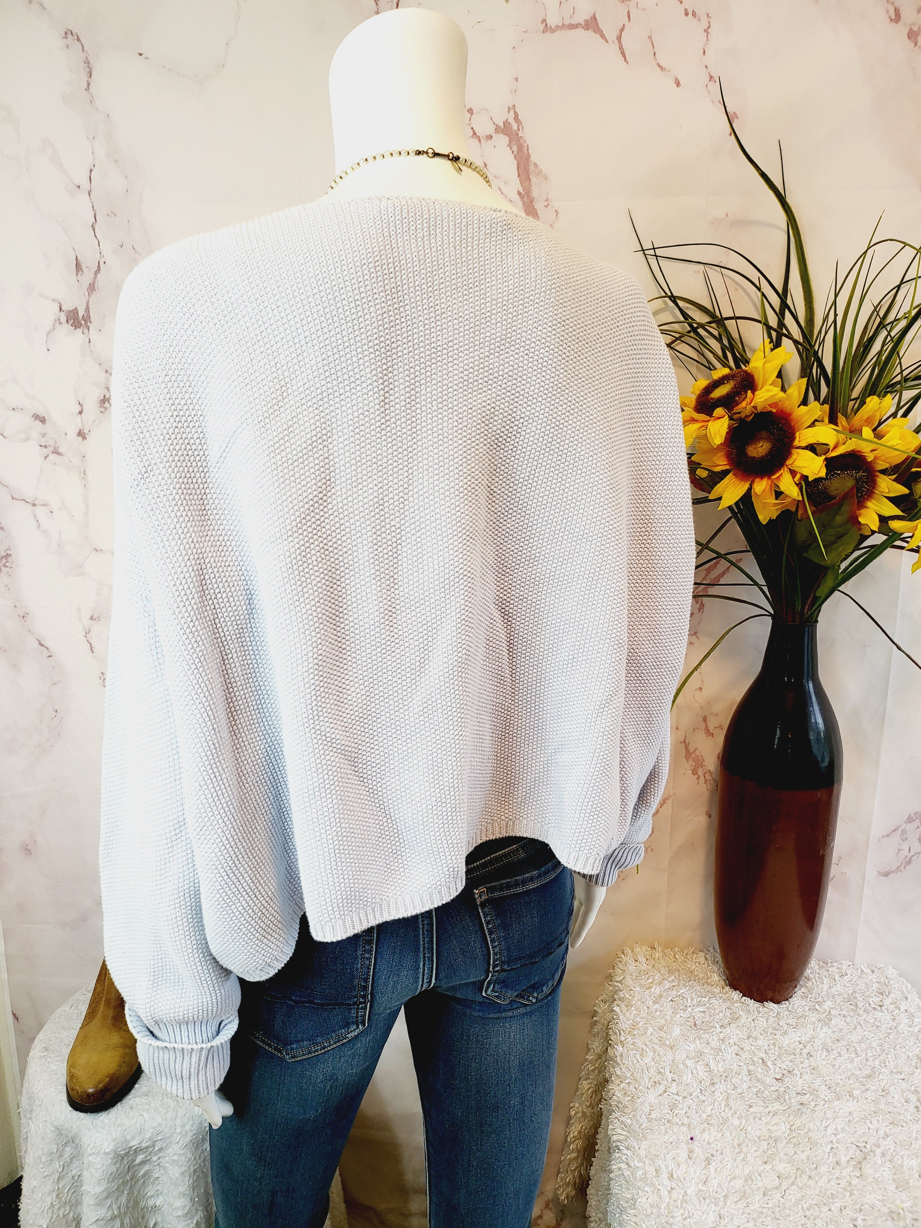 FRENCH CONNECTION Mozart Moss Stitch Sweater Size S