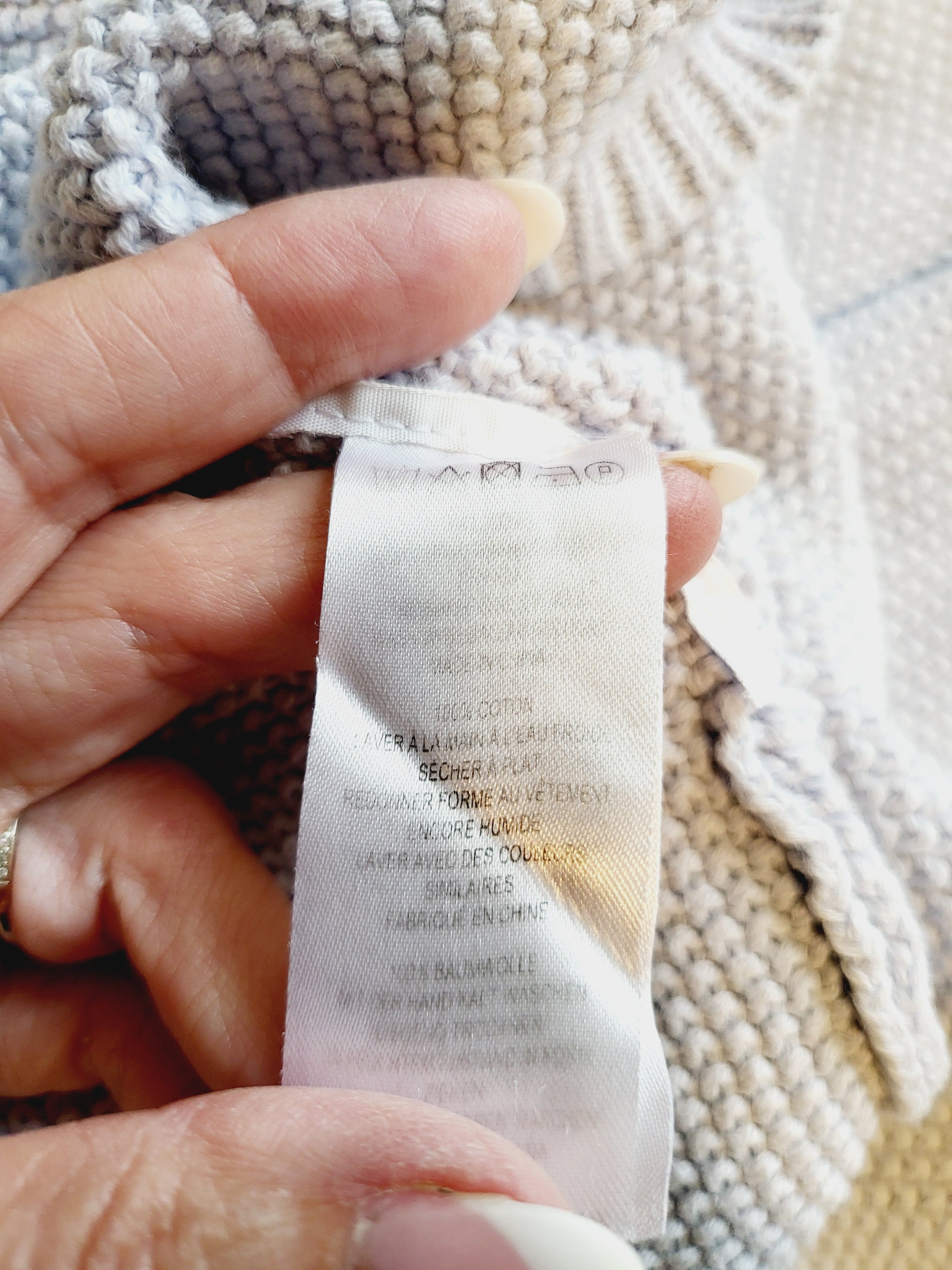 FRENCH CONNECTION Mozart Moss Stitch Sweater Size S