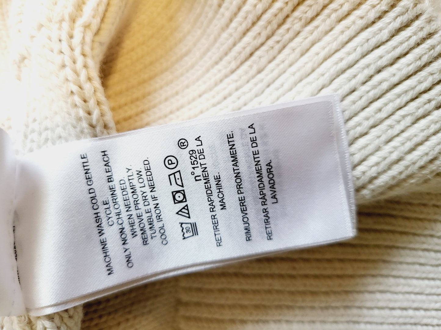 Lauren Ralph Lauren Reverse Jersey Stitch Puff Sleeve Sweater - XL