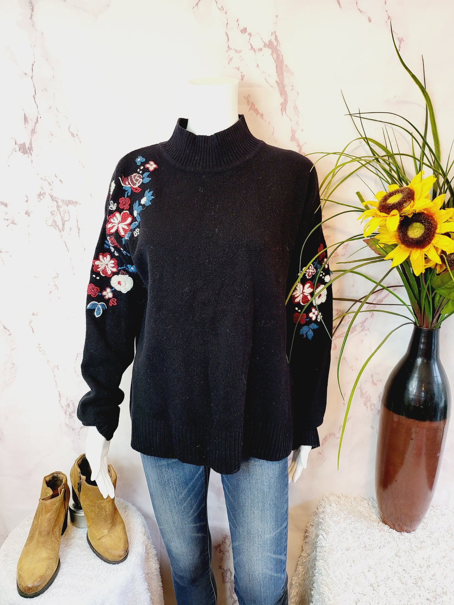 French Connection Sweaters French Connection Tilda Embroidered Knit Sweater