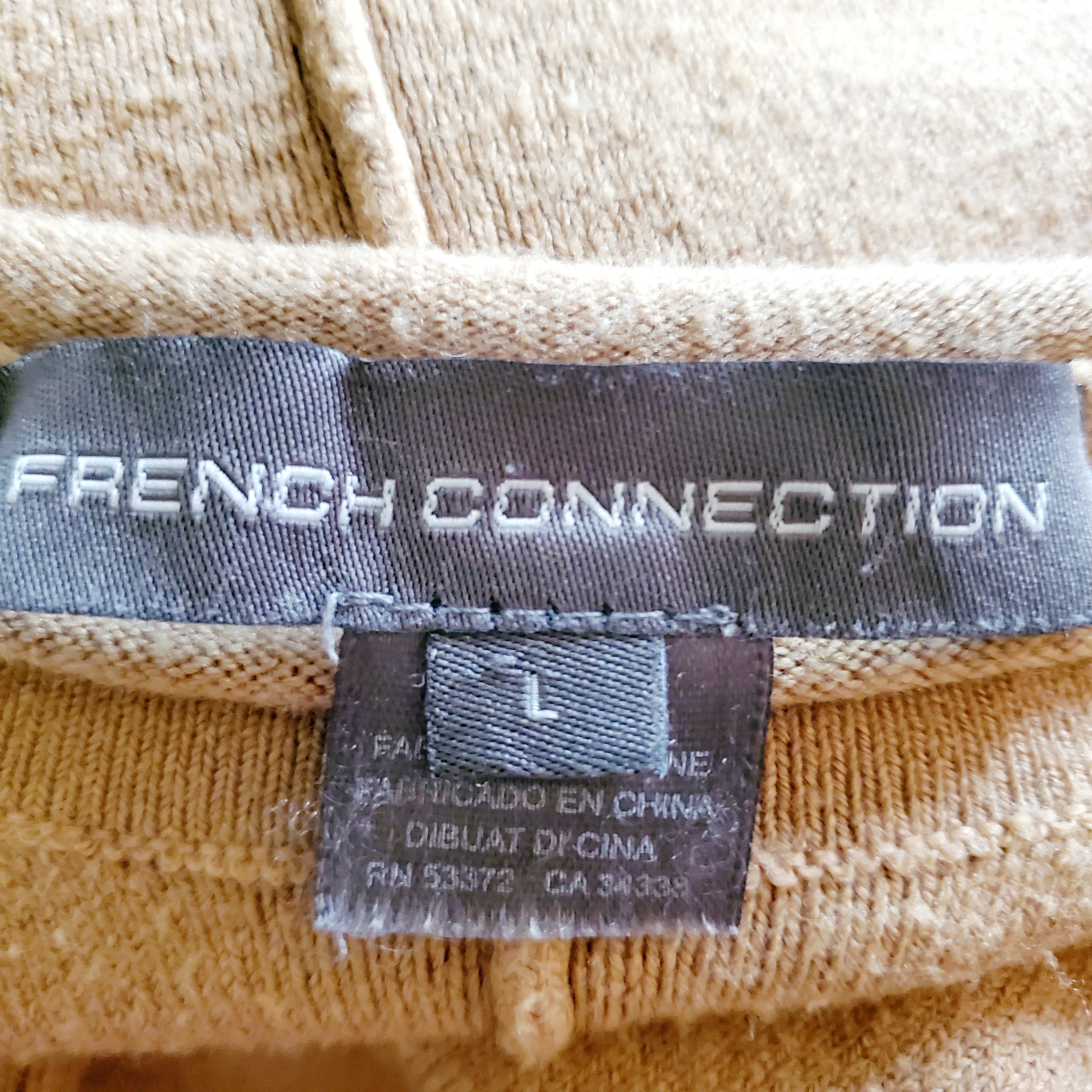 French Connection Long Sleeve Front Seam Sweater - Brown - L
