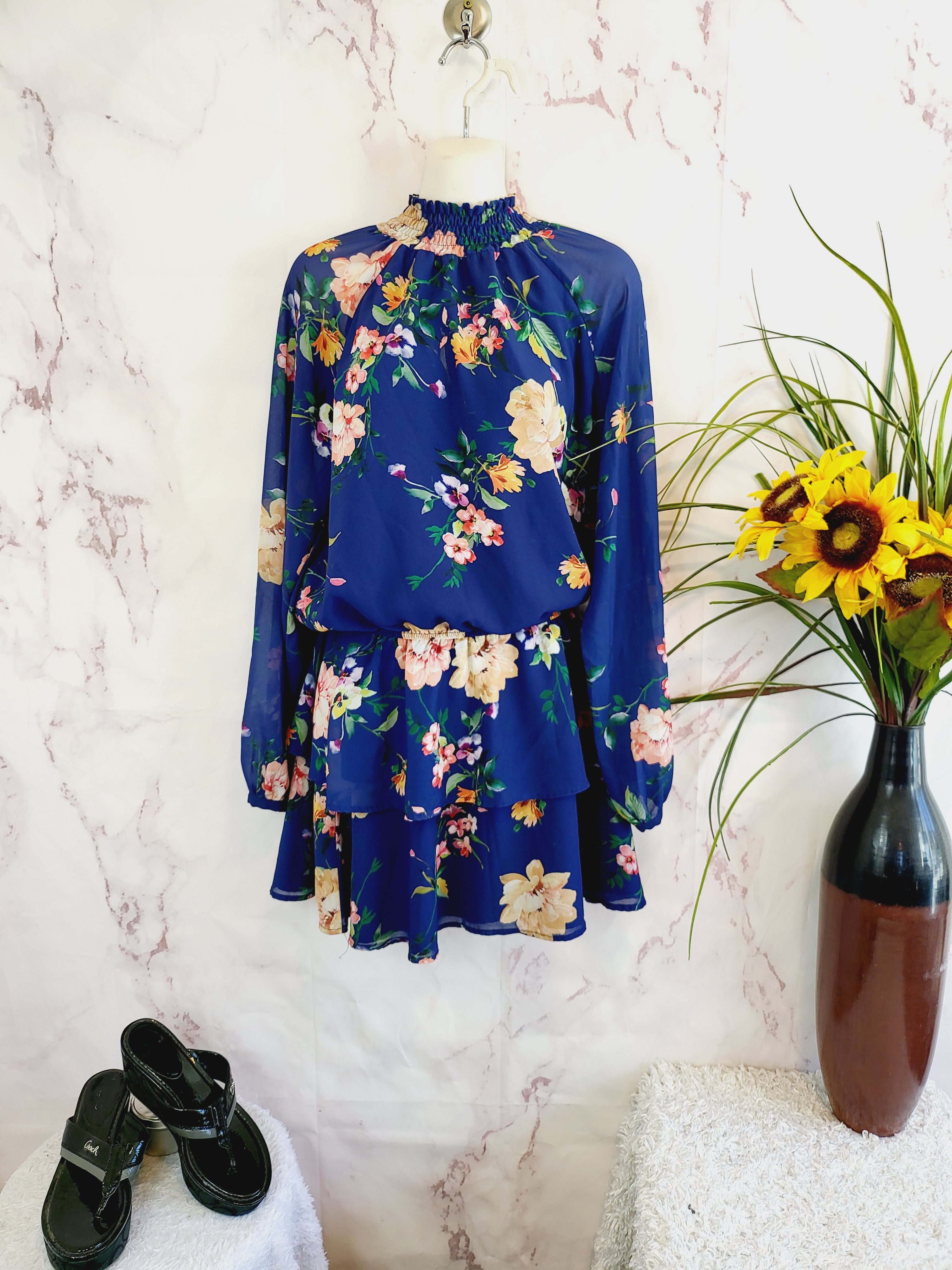 Yumi Kim Smock Neck Mini Dress