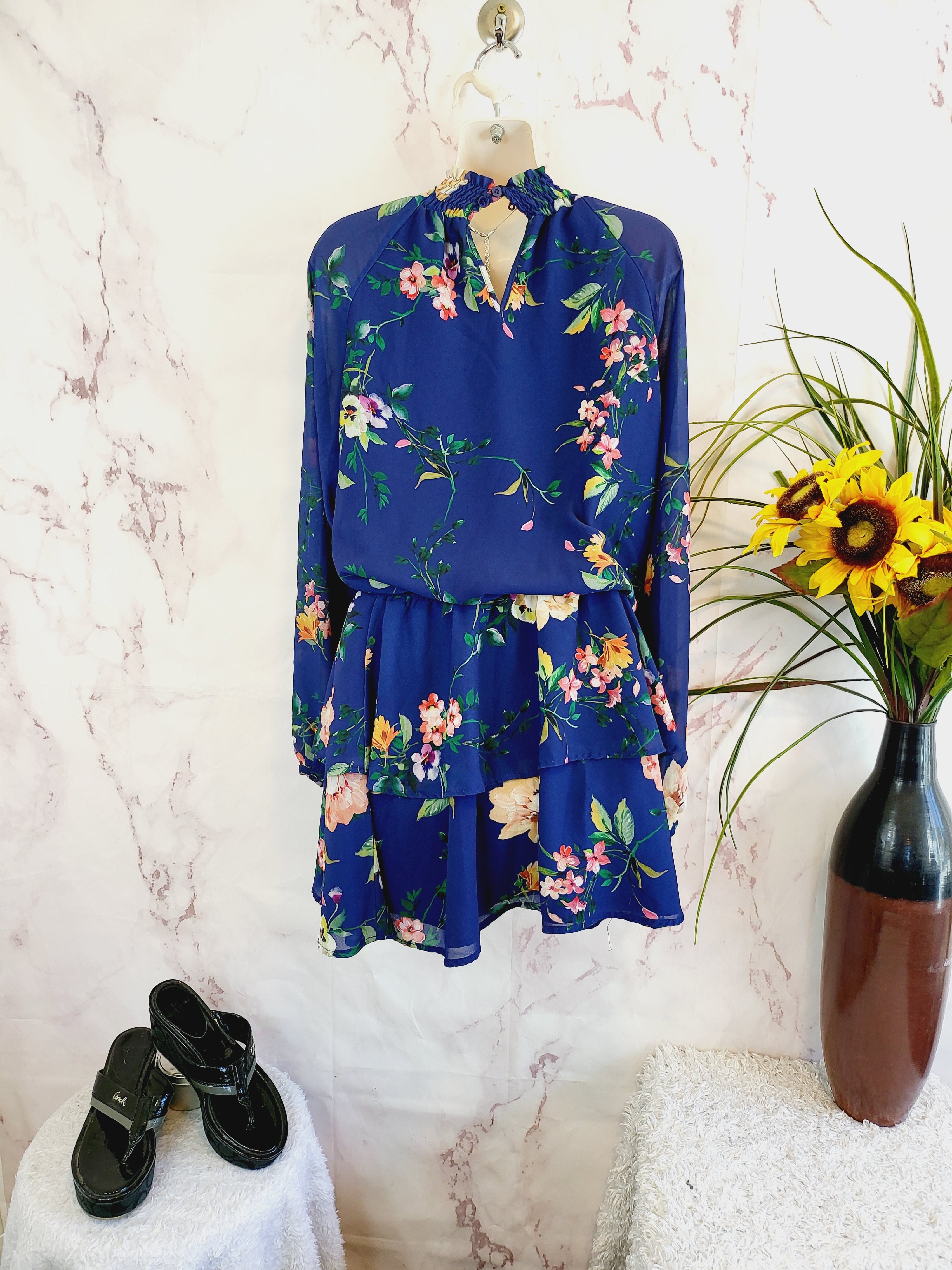 Yumi Kim Smock Neck Mini Dress