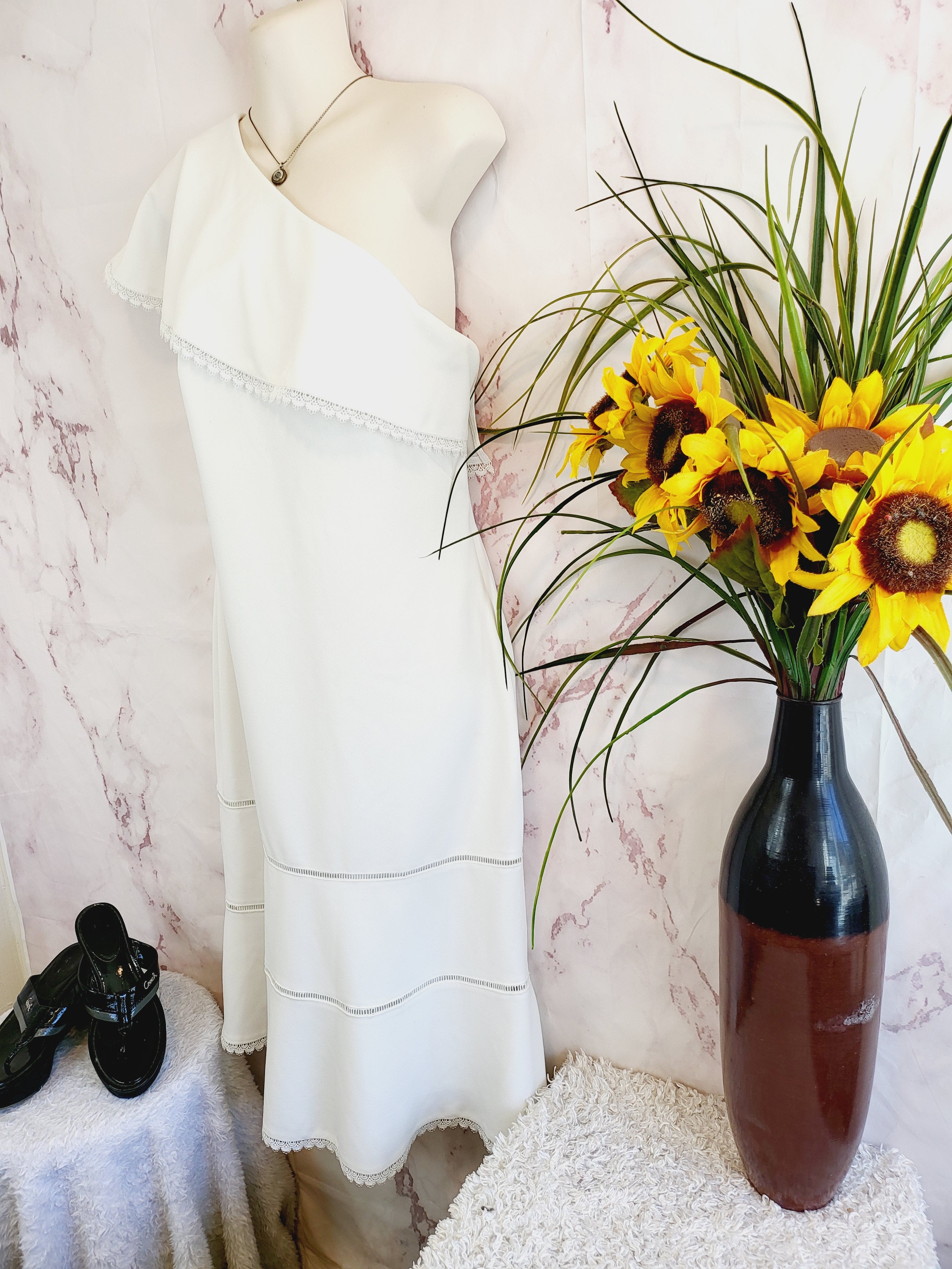 Lauren Ralph Lauren Janicia Crepe Sheath Dress - /Off White - 10