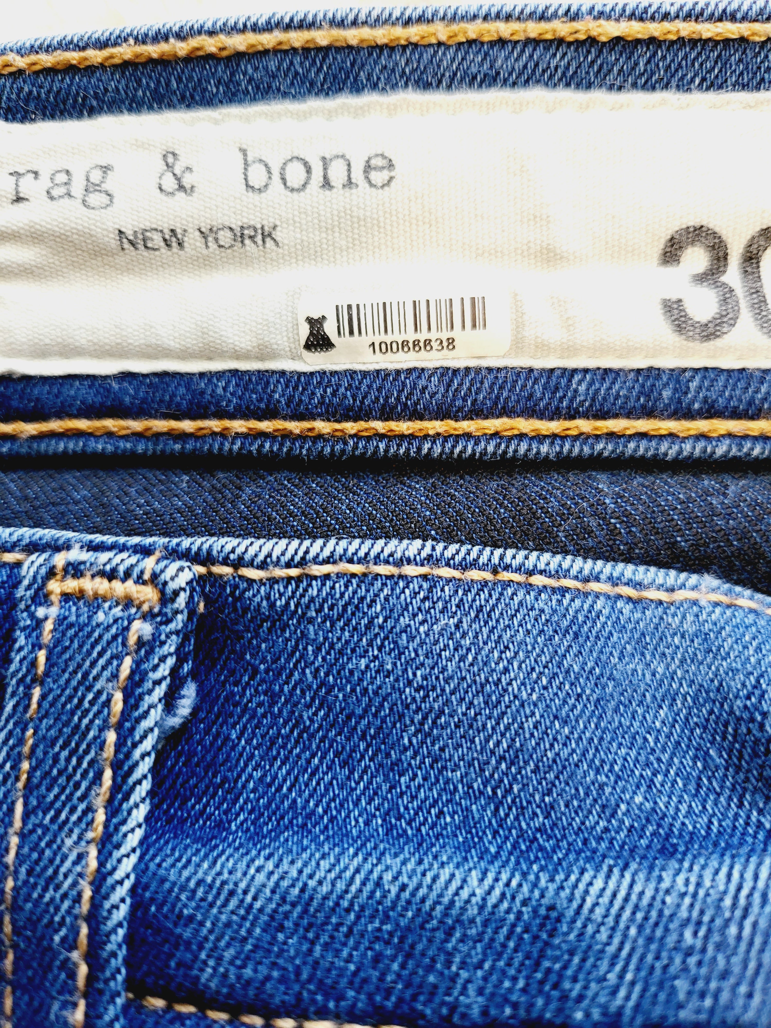 Rag & Bone High-Rise Skinny Ankle Jeans - /Blue - 30