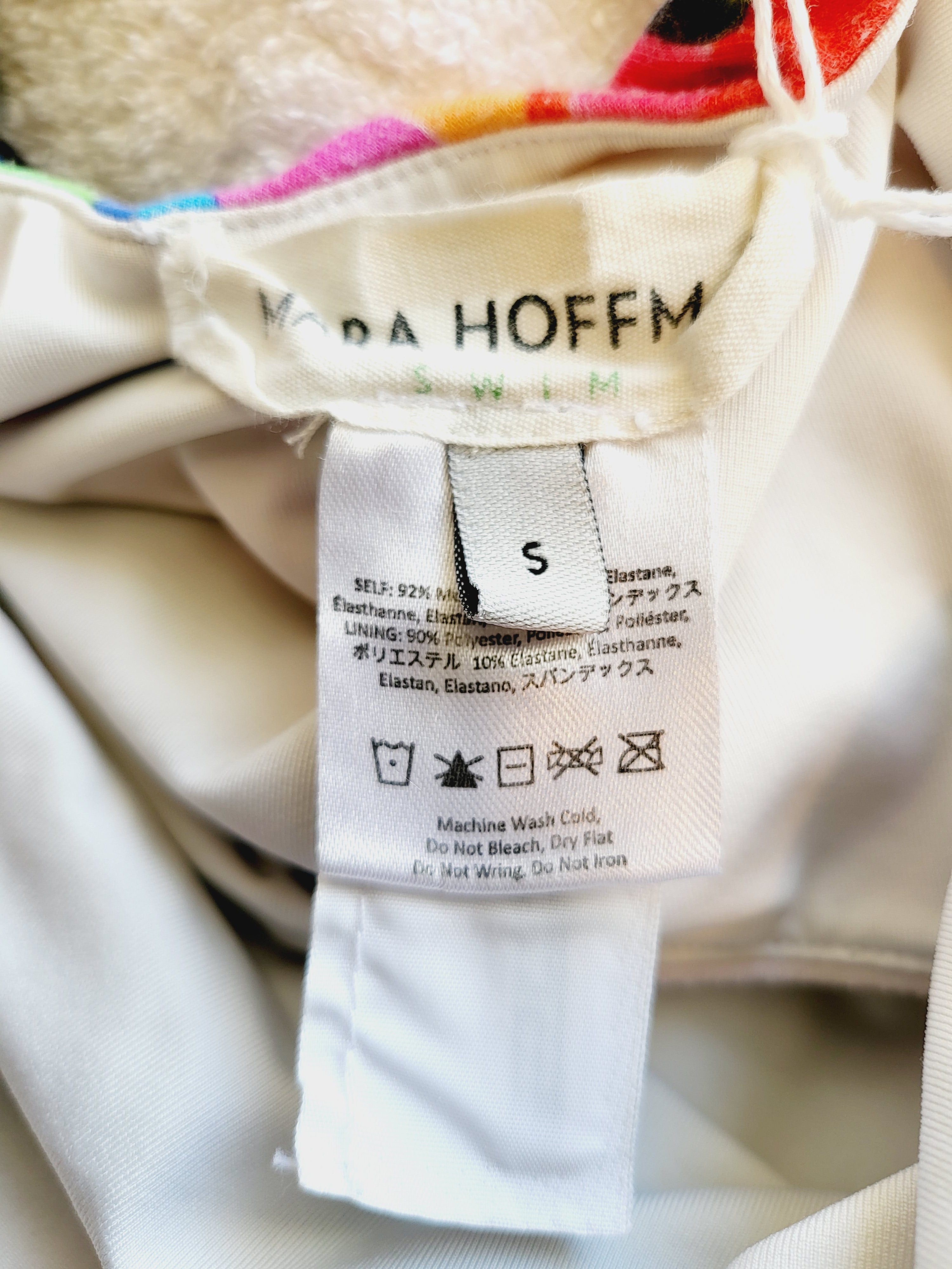 Mara Hoffman Sleeveless Back Cutout Bodycon Dress - Geometric - White Multi/Fractals Peach/Multi - S