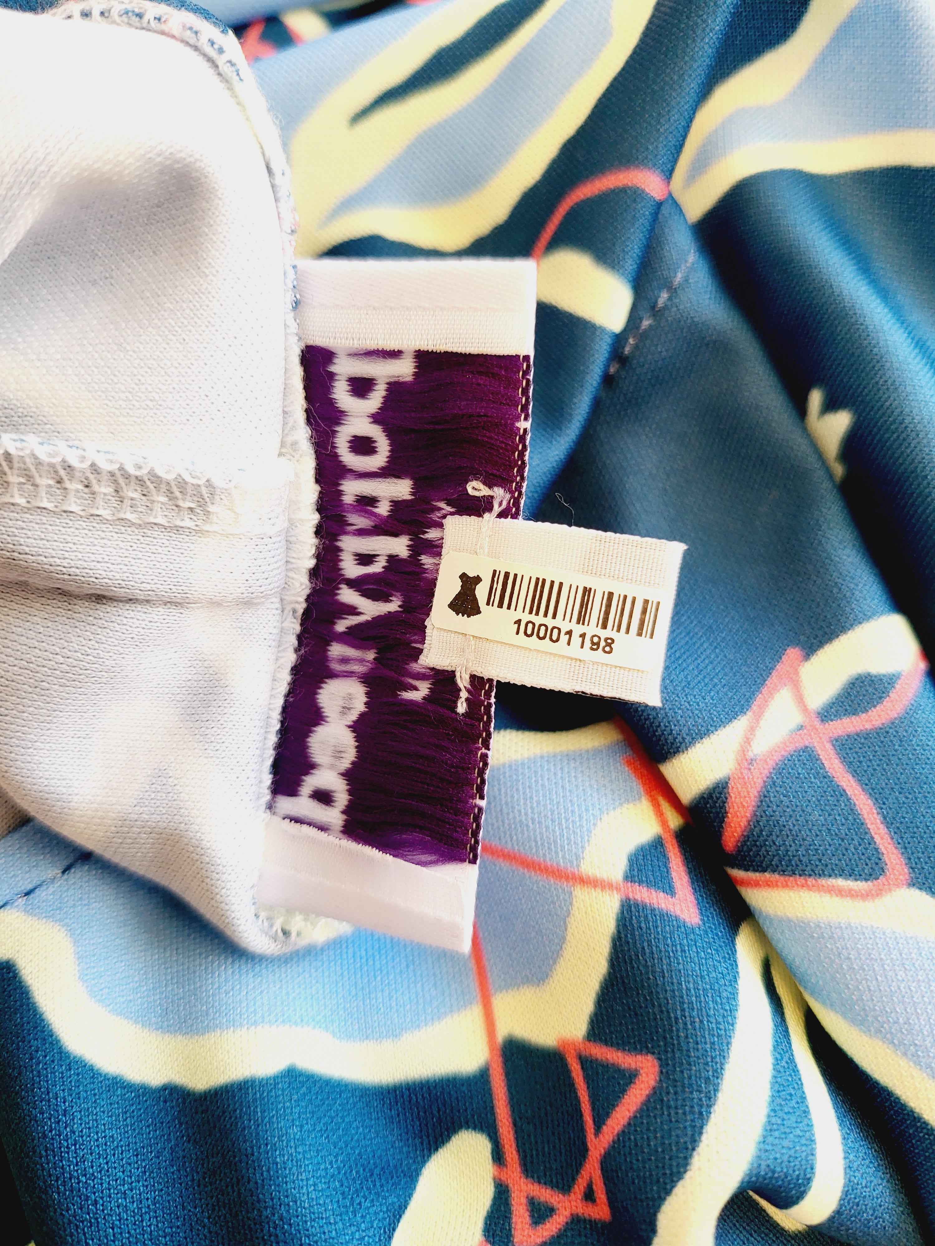 Poppyseed Maternity 3/4 Sleeve Adjustable Waist Floral Dress - Floral - Blue Multi