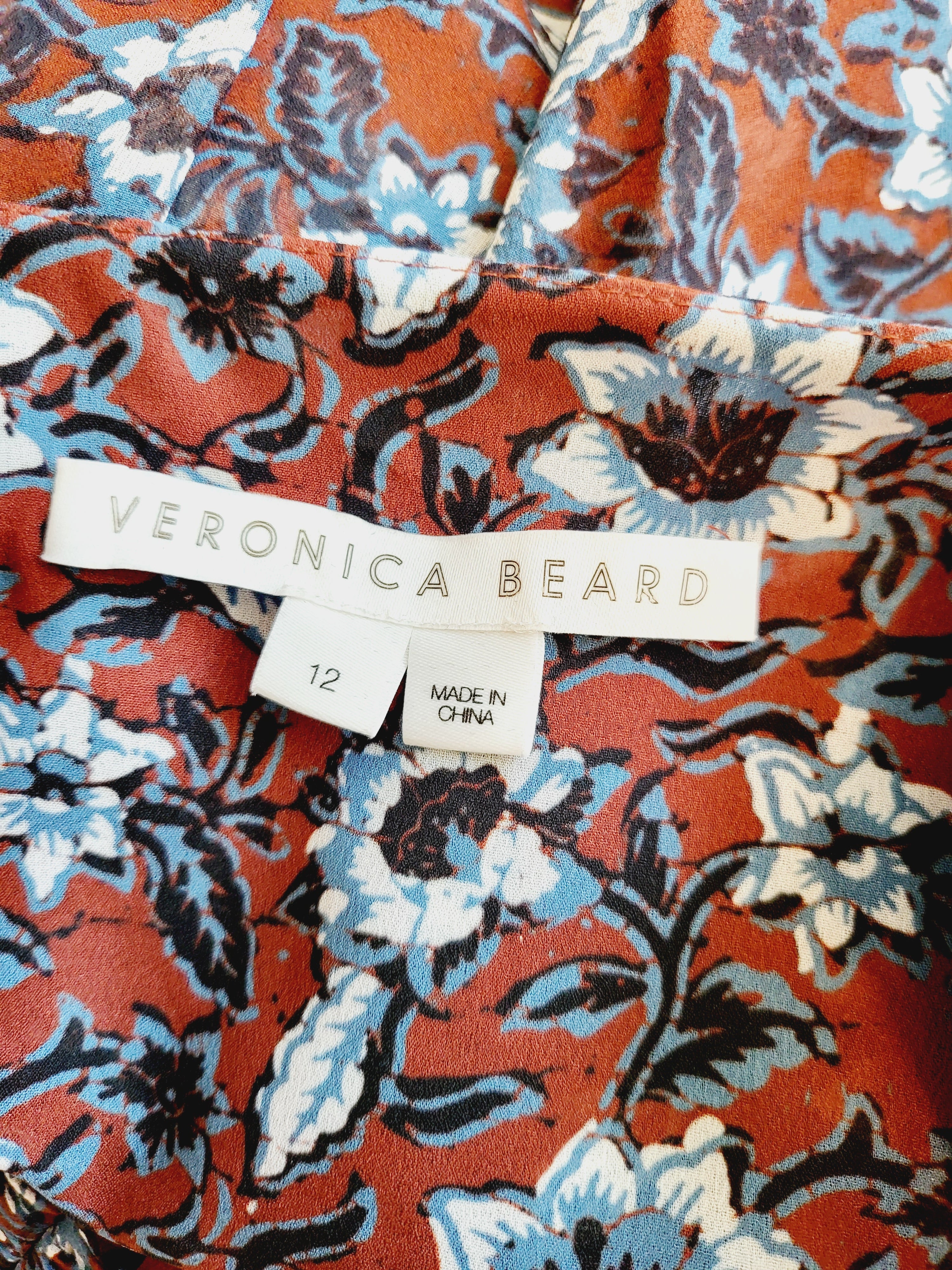 Veronica Beard Anjali Silk Floral Print Mini Dress - Floral - Red Multi/Clay Multi