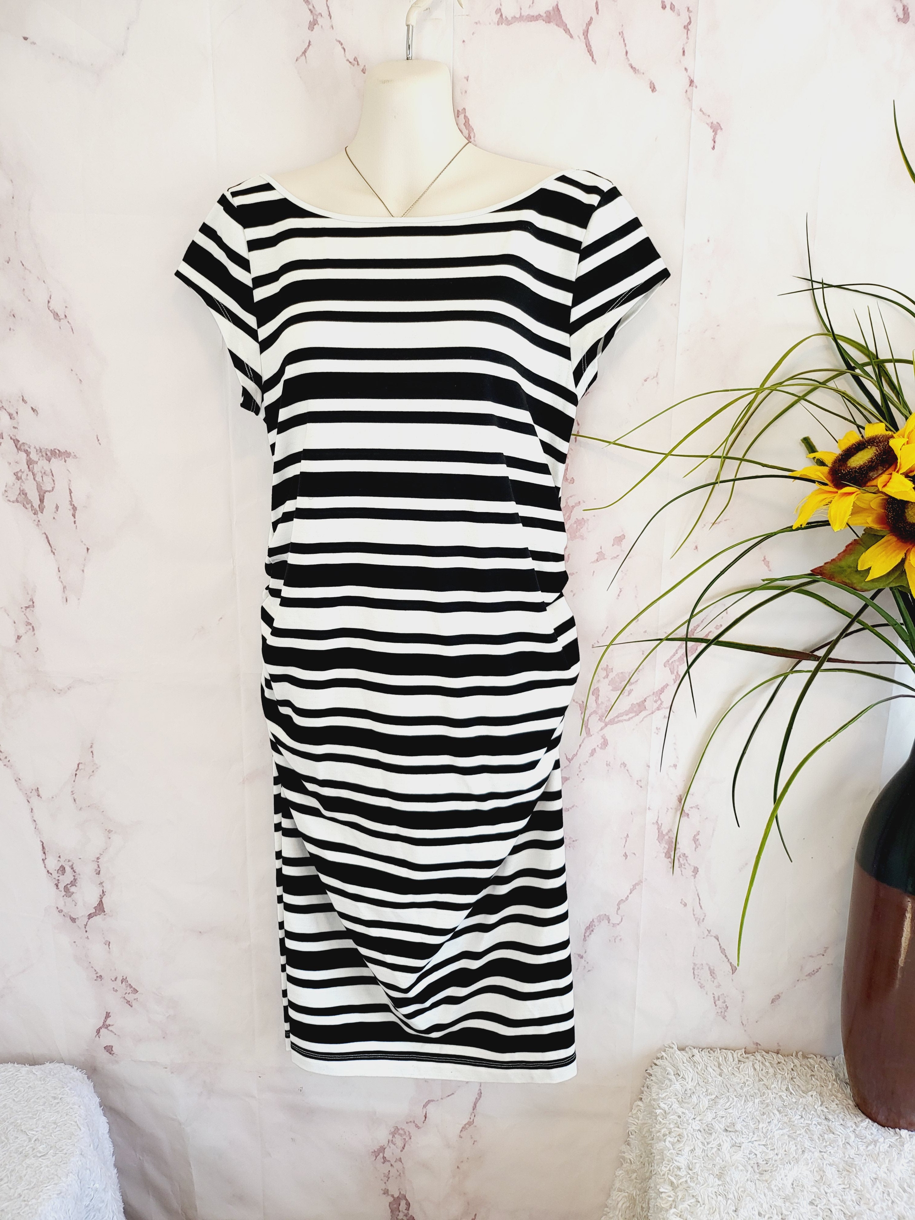 Soon Maternity Leo Cap Sleeve Maternity Dress