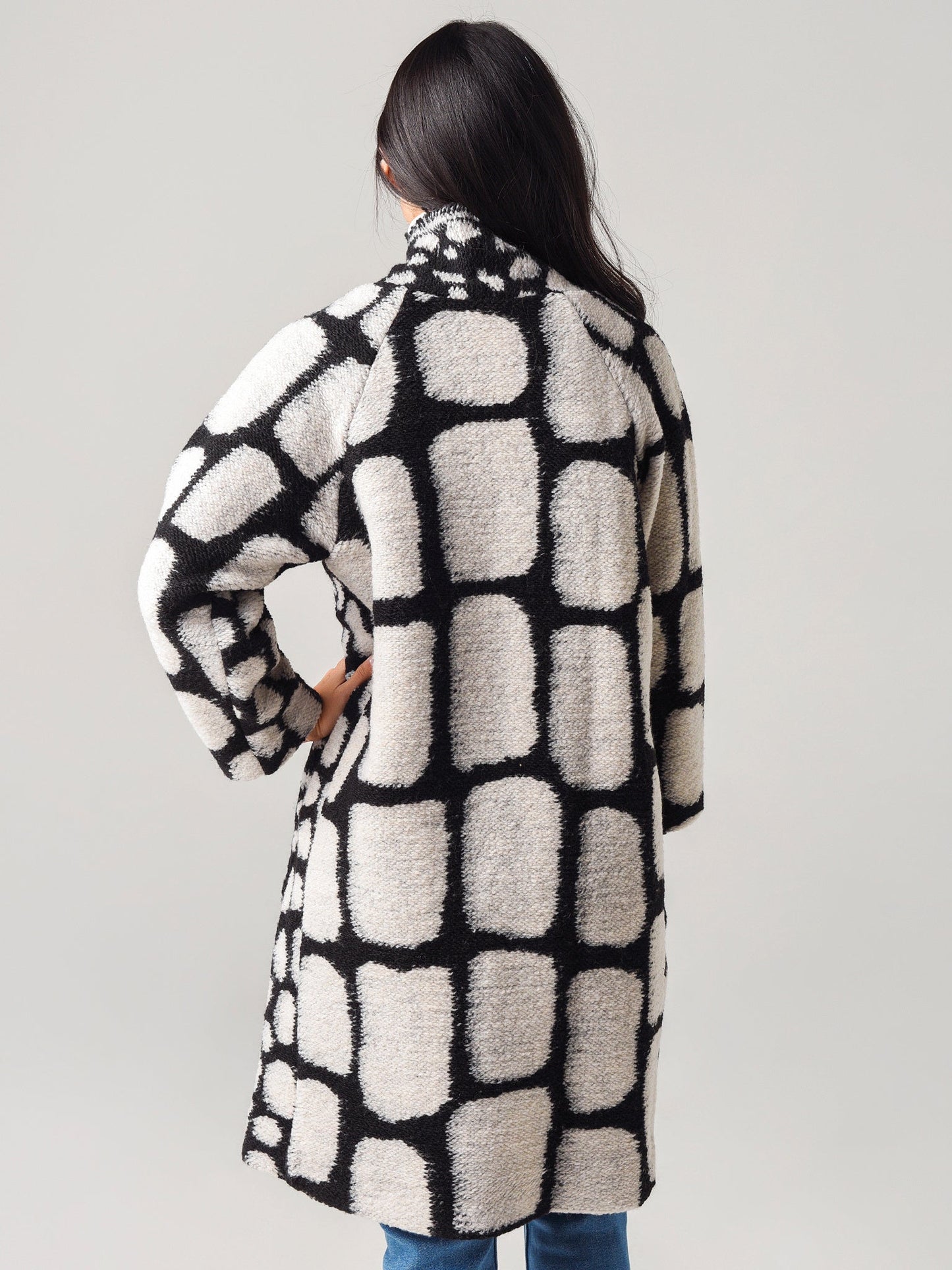 Hunter Bell Keller Open Front Cardigan - Dots - Black Multi/Mineral Dot - XS