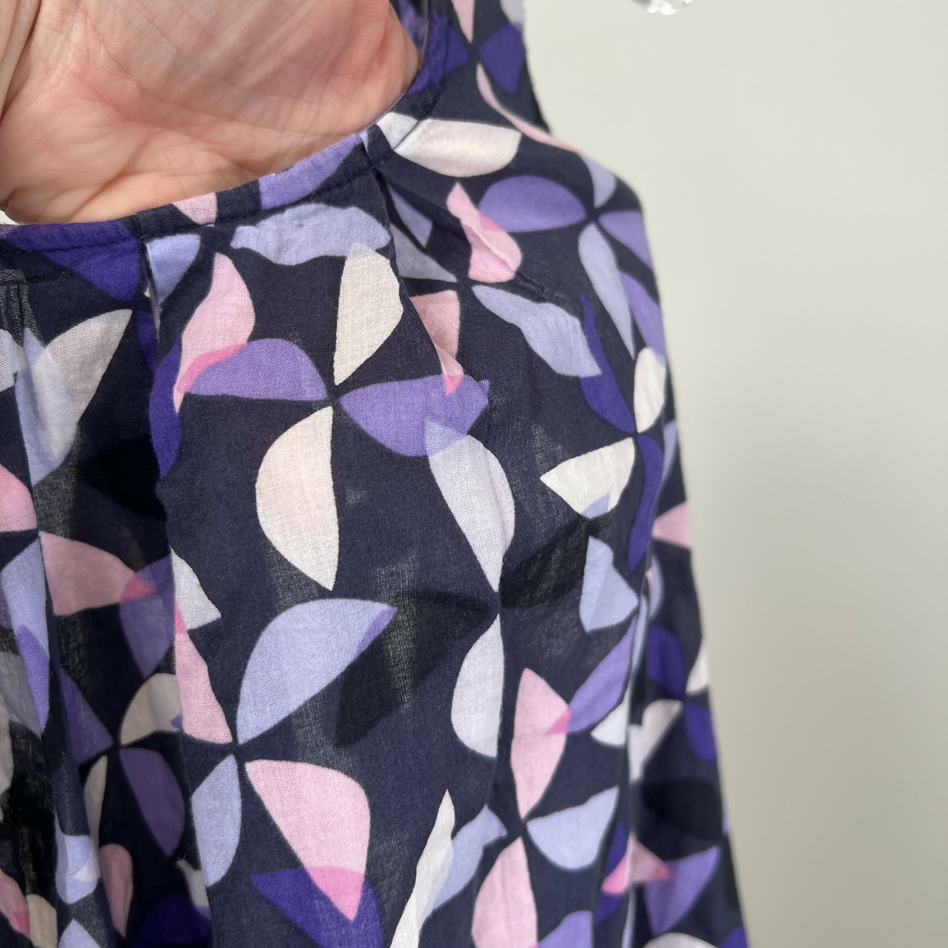 Kate Spade New York Spinner Tie Back Shift Dress Geometric Navy Multi/Rich Navy/M