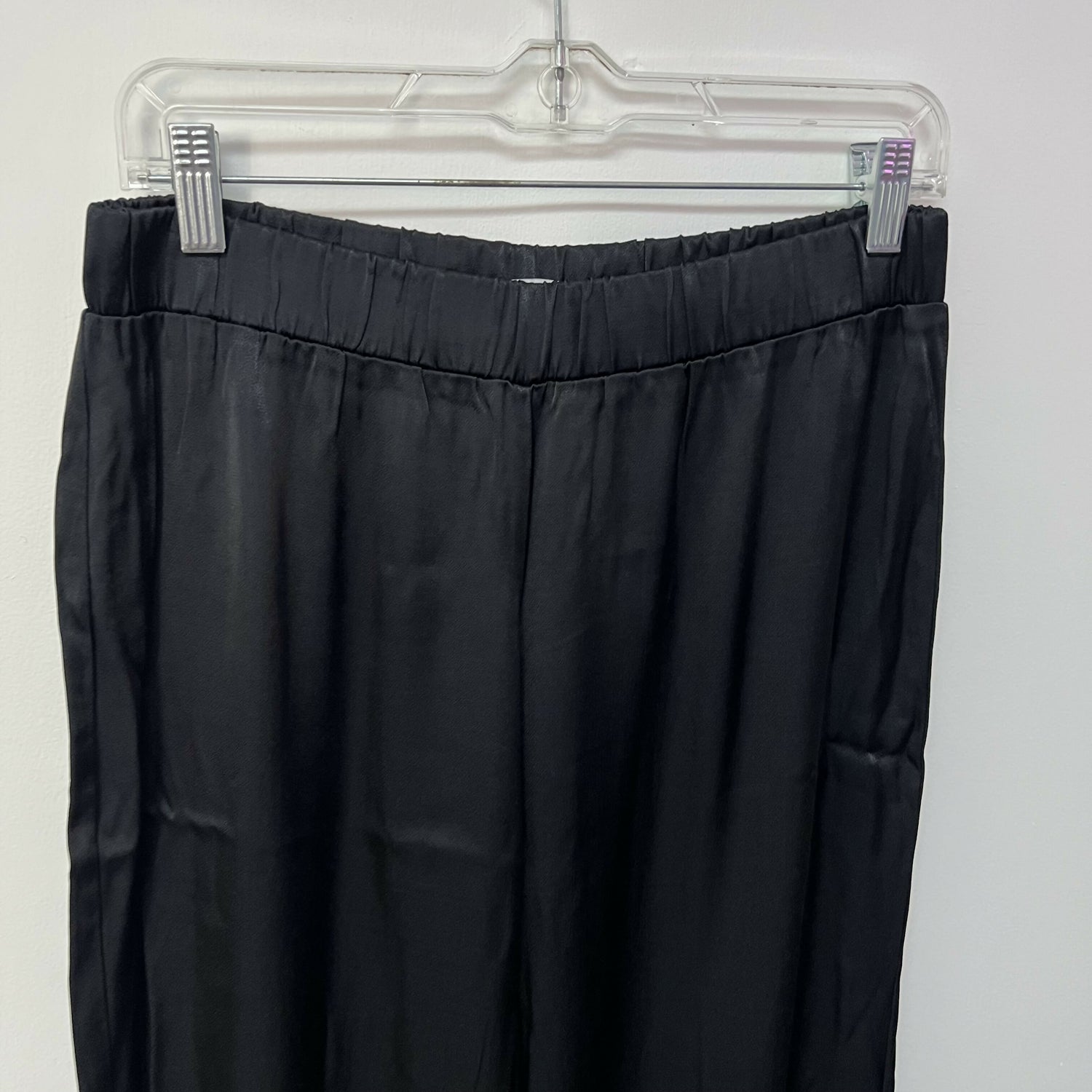Reconnect Satin Wide Leg Maternity Pants - Black - MM
