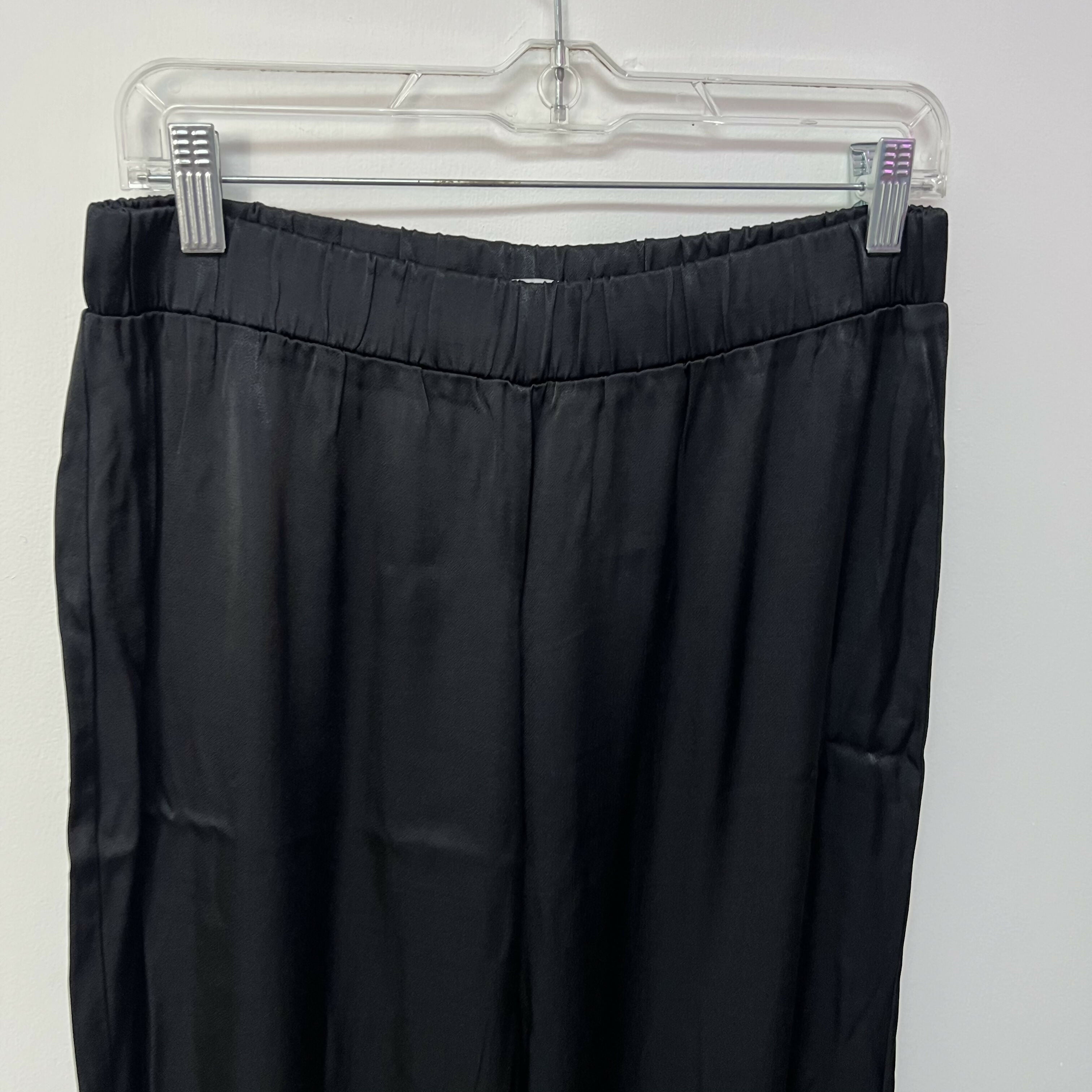 Reconnect Satin Wide Leg Maternity Pants - Black - MM