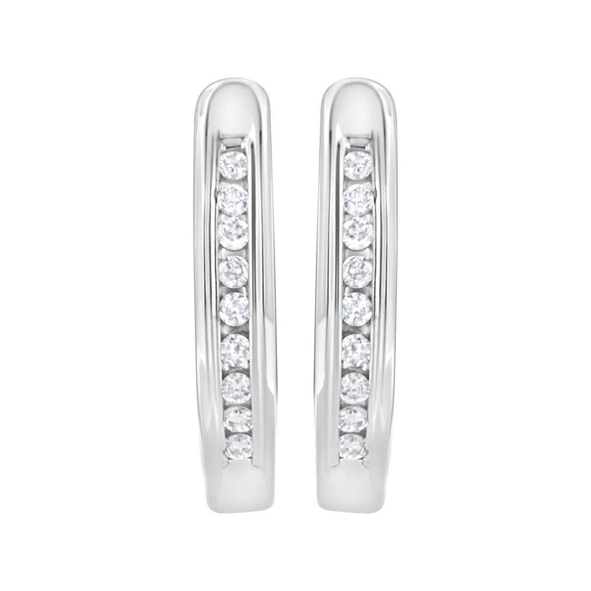 Haus of Brilliance .925 Sterling Silver 1/4 Cttw Lab Grown Diamond Hoop Earring (F-G Color, VS2-SI1 Clarity)