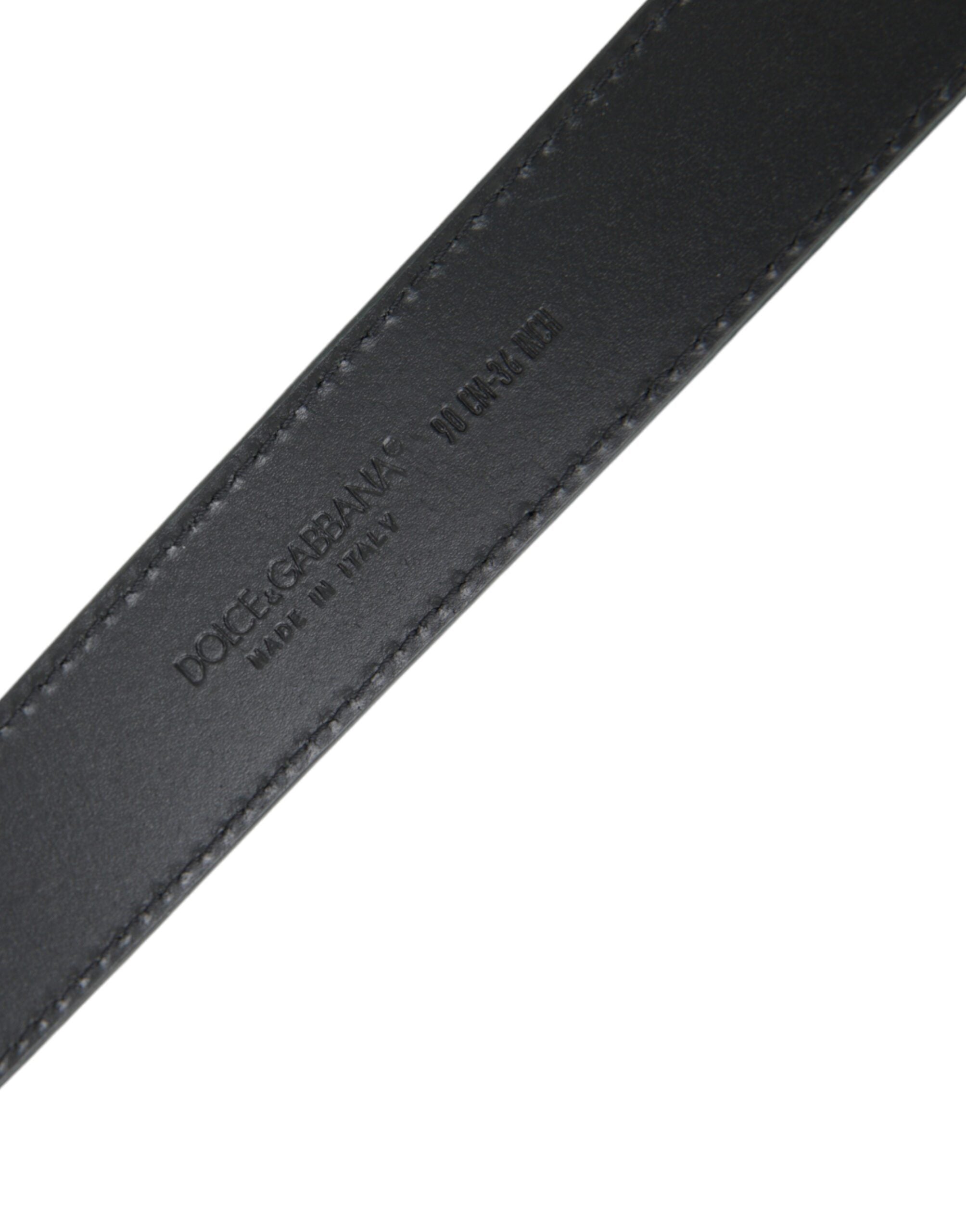 Dolce & Gabbana Dolce & Gabbana Green Beige Leather Weaved Metal Buckle Belt/90 cm / 36 Inches/Green