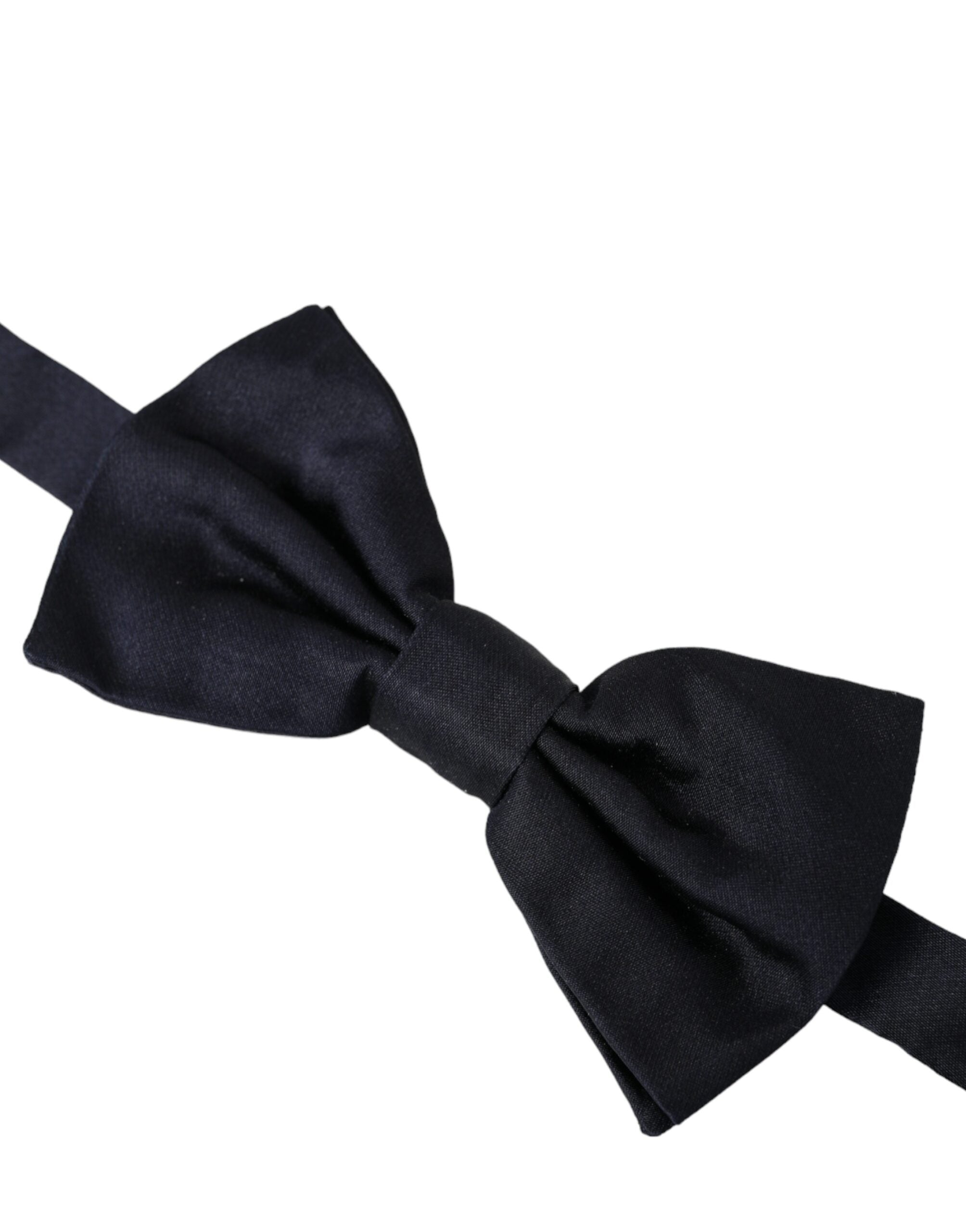 Dolce & Gabbana Dolce & Gabbana Dark Blue Silk Adjustable Neck Men Bow Tie/Blue