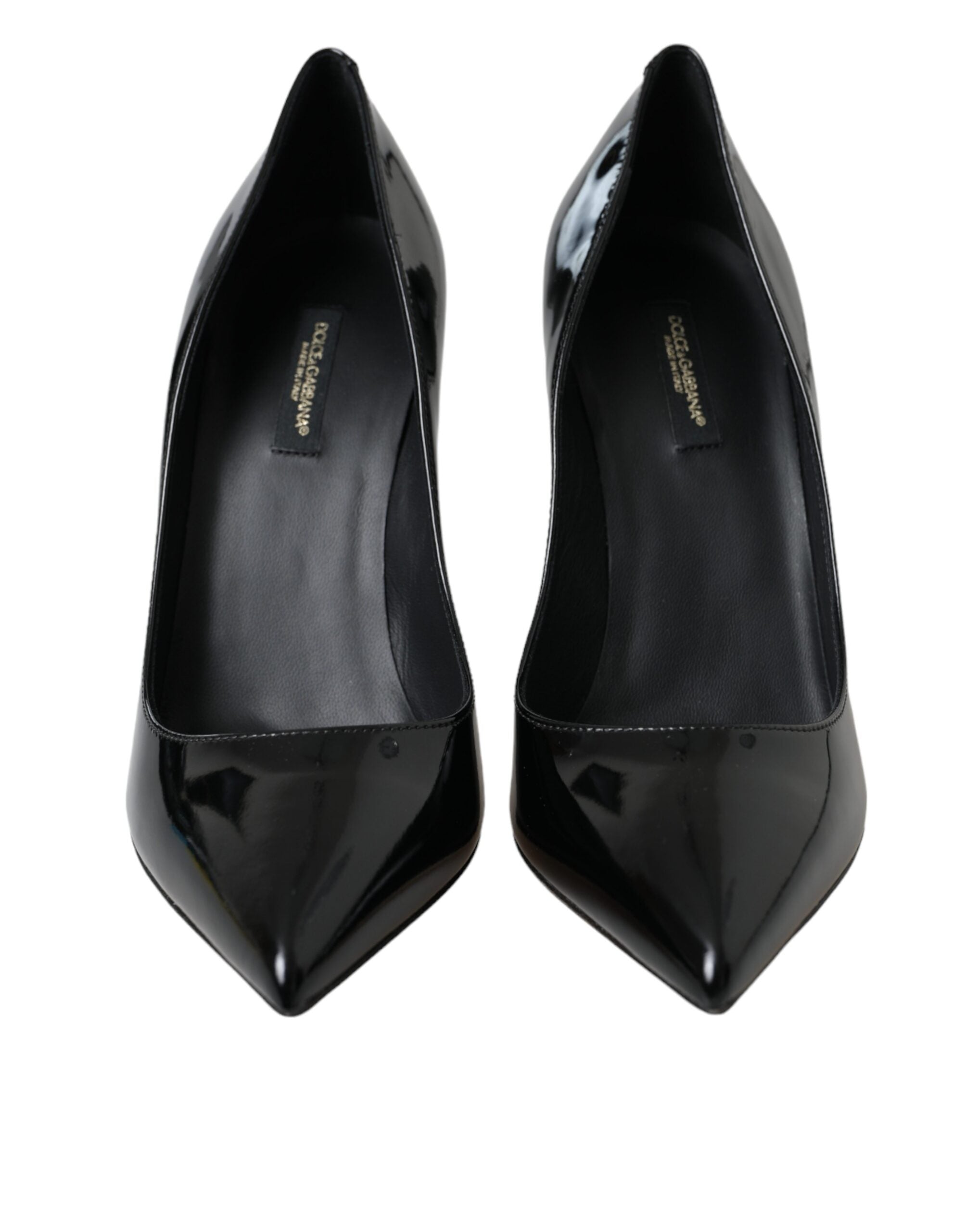 Dolce & Gabbana Dolce & Gabbana Black Patent Leather Bellucci Pumps Heels Shoes/EU39/US8.5/Black