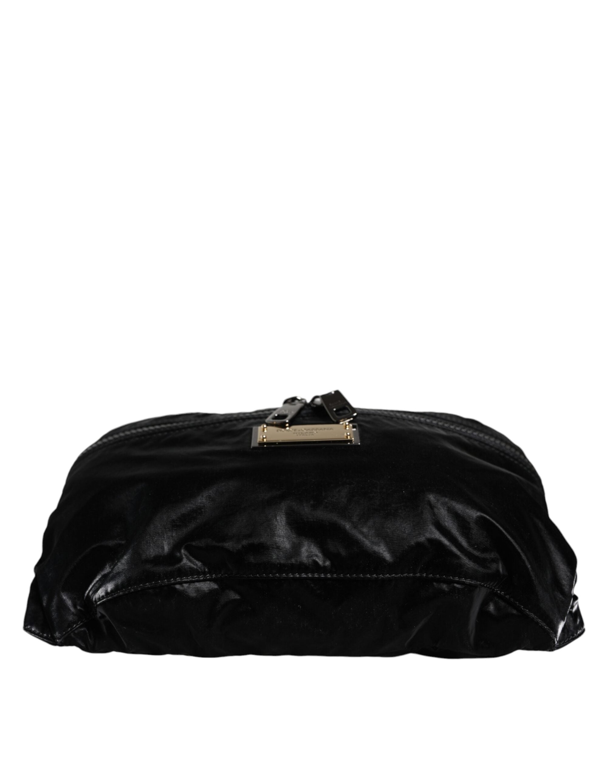 Dolce & Gabbana Black Nylon Fabric Belt Waist Fanny Pack Bag/one size/Black