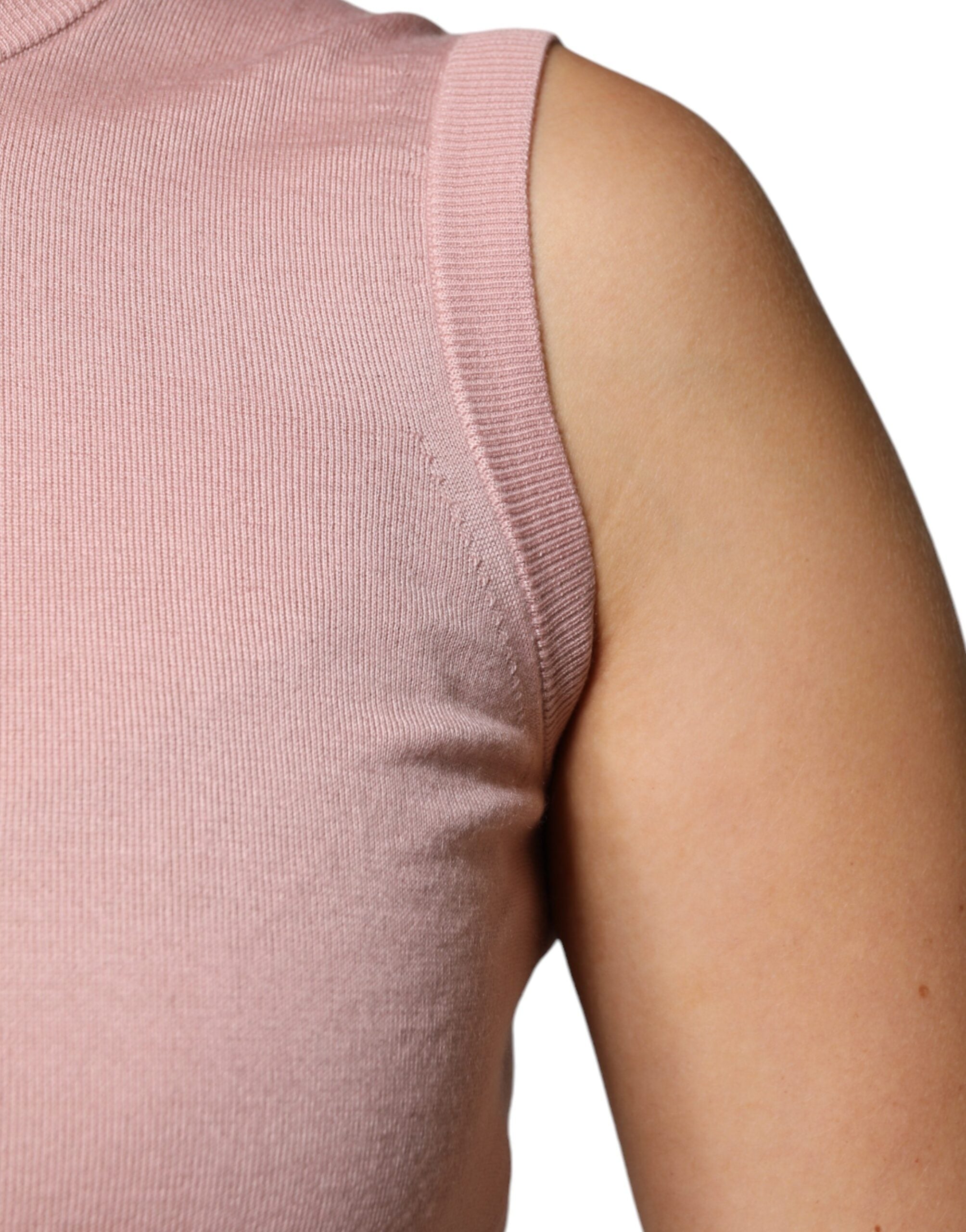 Dolce & Gabbana Pink Cashmere Knitted Sleeveless Tank Top/IT38 | XS/Pink