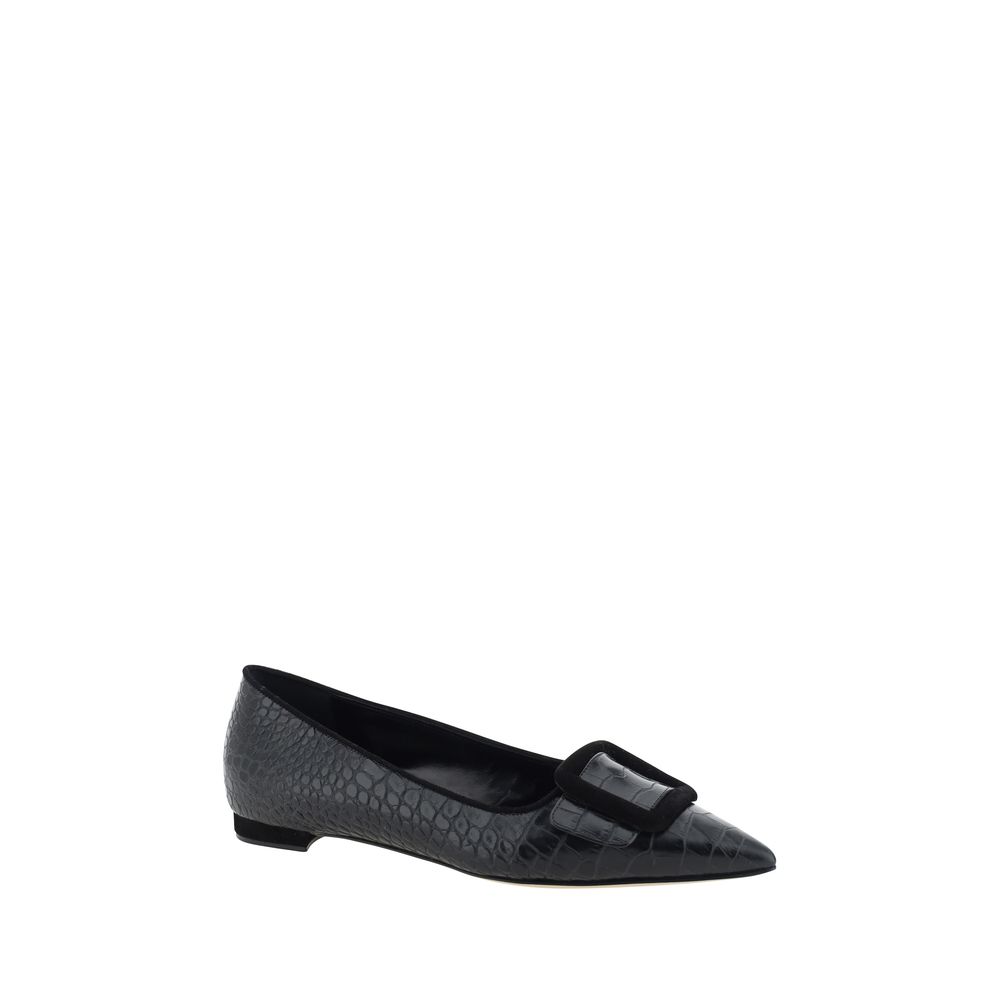 Manolo Blahnik Maysale Ballerinas/EU39/US9/Red