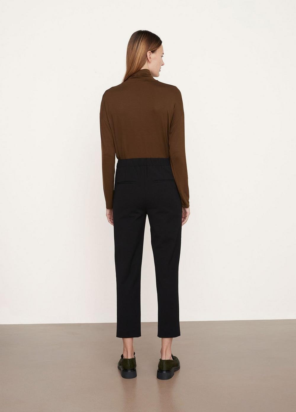 Vince Mid-Rise Wool-Blend Cuffed Trousers - Black - 12