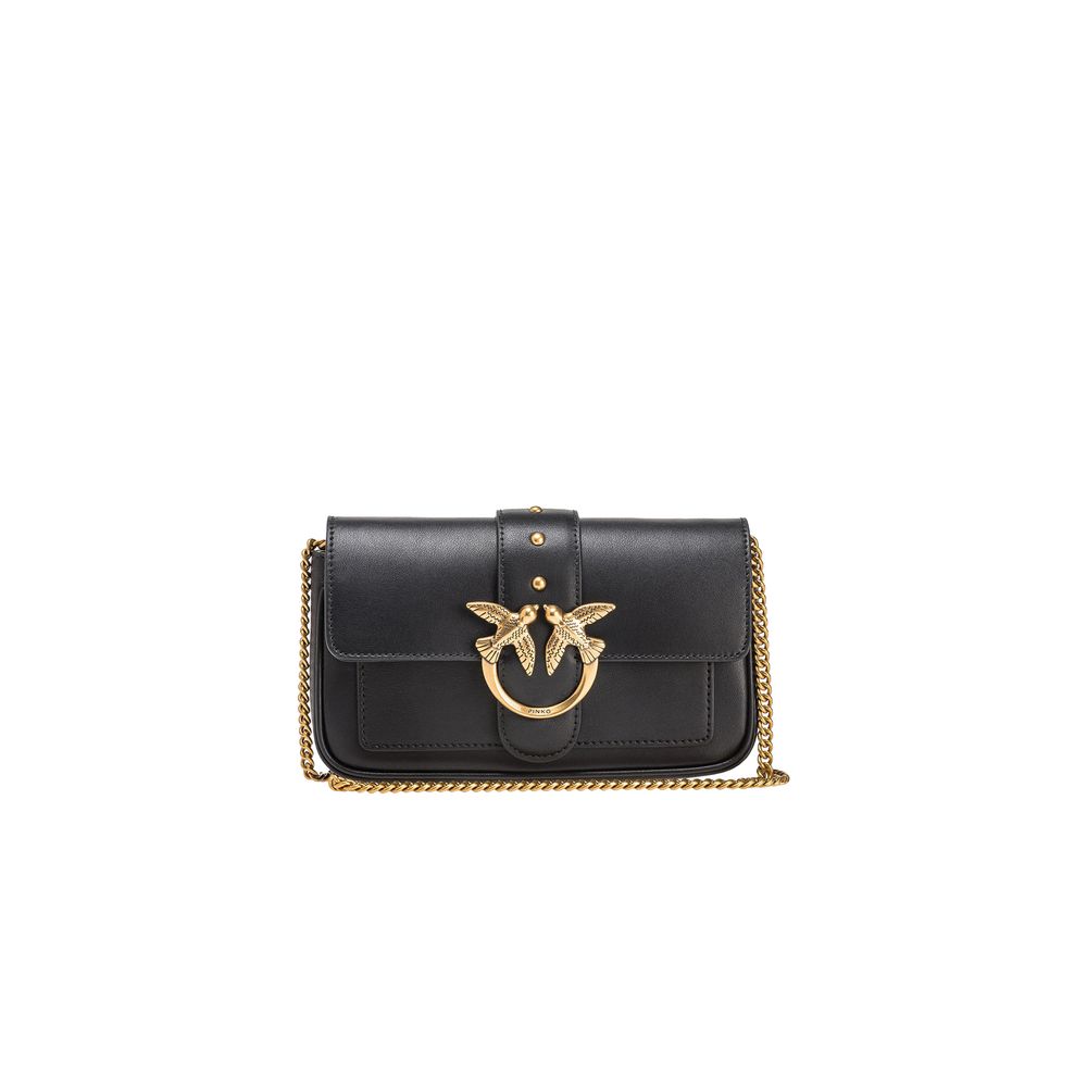 PINKO PINKO Black Leather Handbag/one size/Black