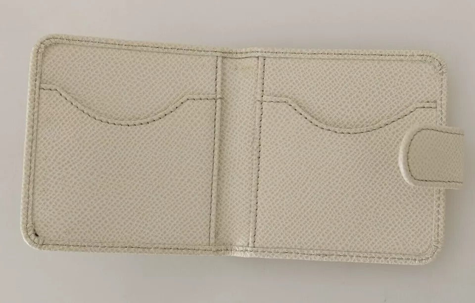 Dolce & Gabbana White Dauphine Leather Condom Case Holder Pocket Wallet/one size/Off White