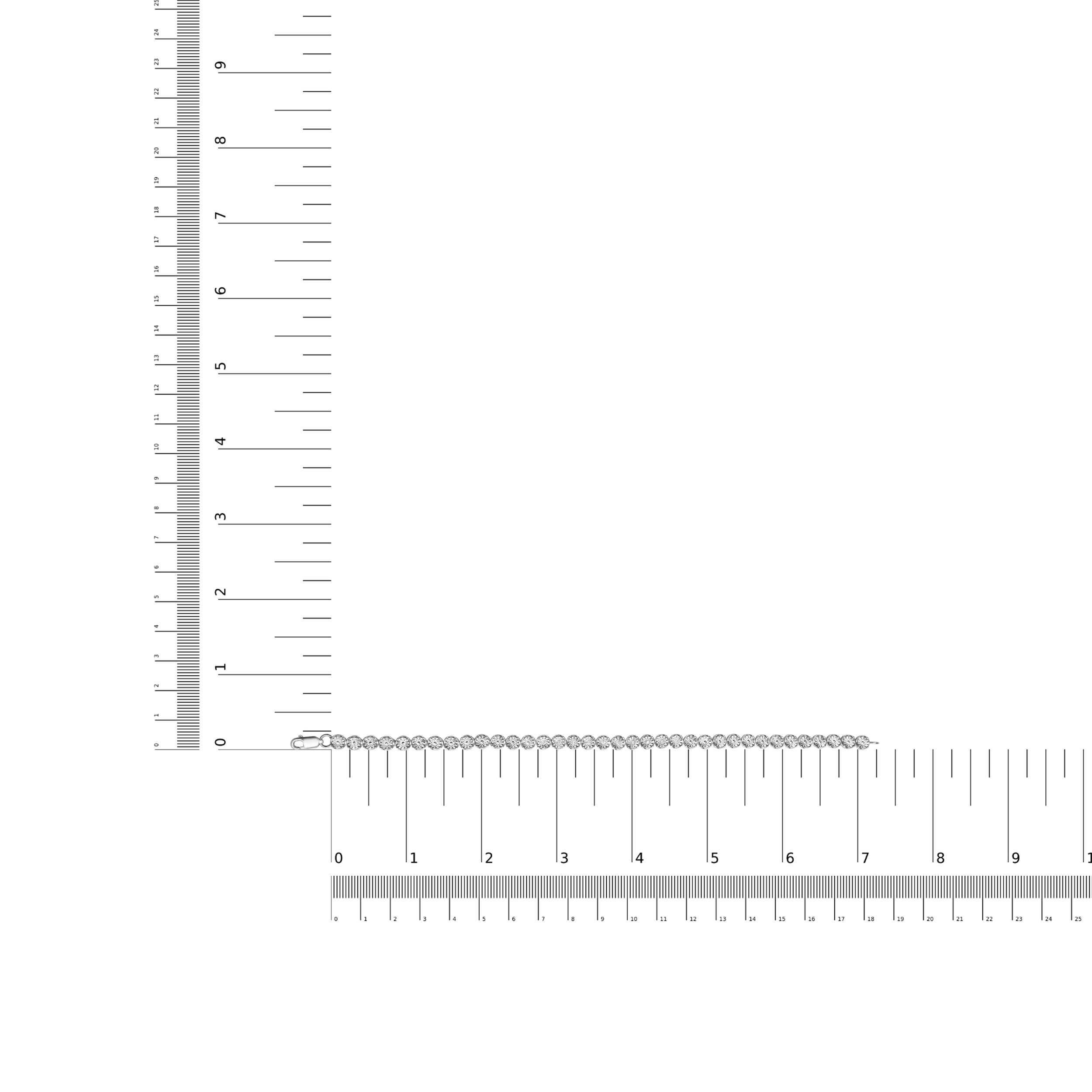 Haus of Brilliance .925 Sterling Silver 1/10 Cttw Miracle Set Diamond and Bead Link 7.25" Tennis Bracelet (I-J Color, I2-I3 Clarity)