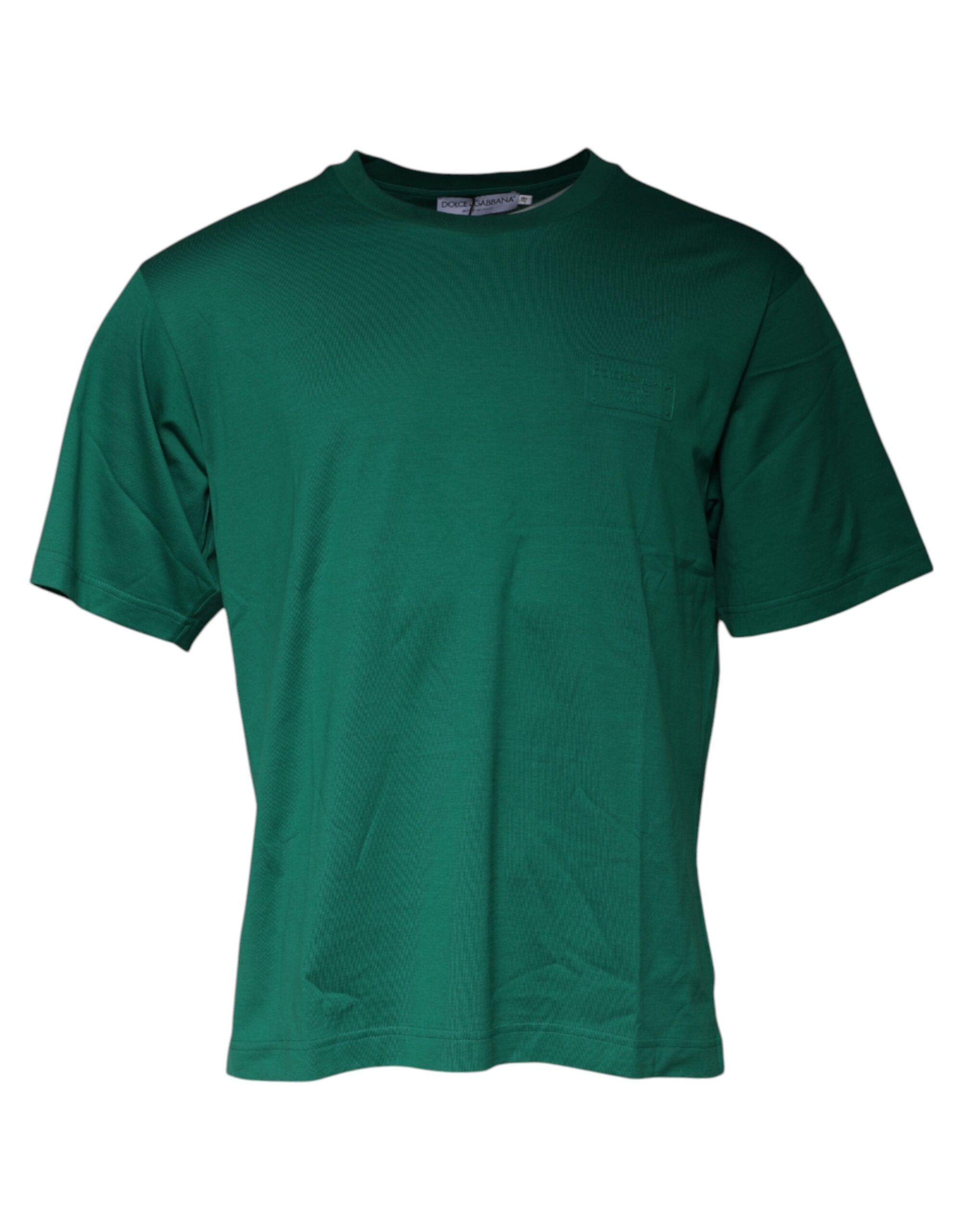 Dolce & Gabbana Green Logo Crew Neck Short Sleeves T-shirt/IT48 | M/Green