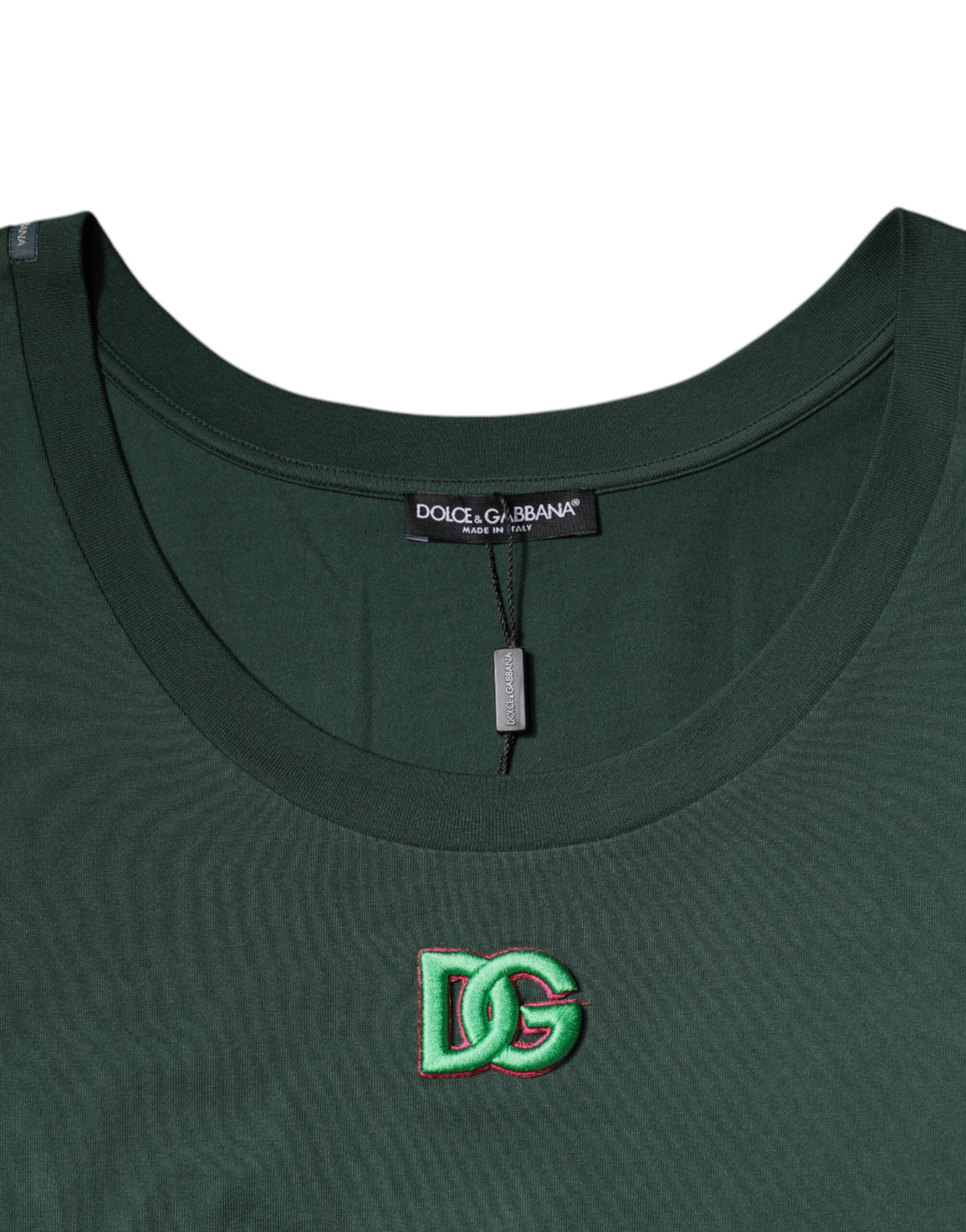 Dolce & Gabbana Green DG Sleeveless Round Neck Tank T-shirt/IT52 | XL/Dark Green