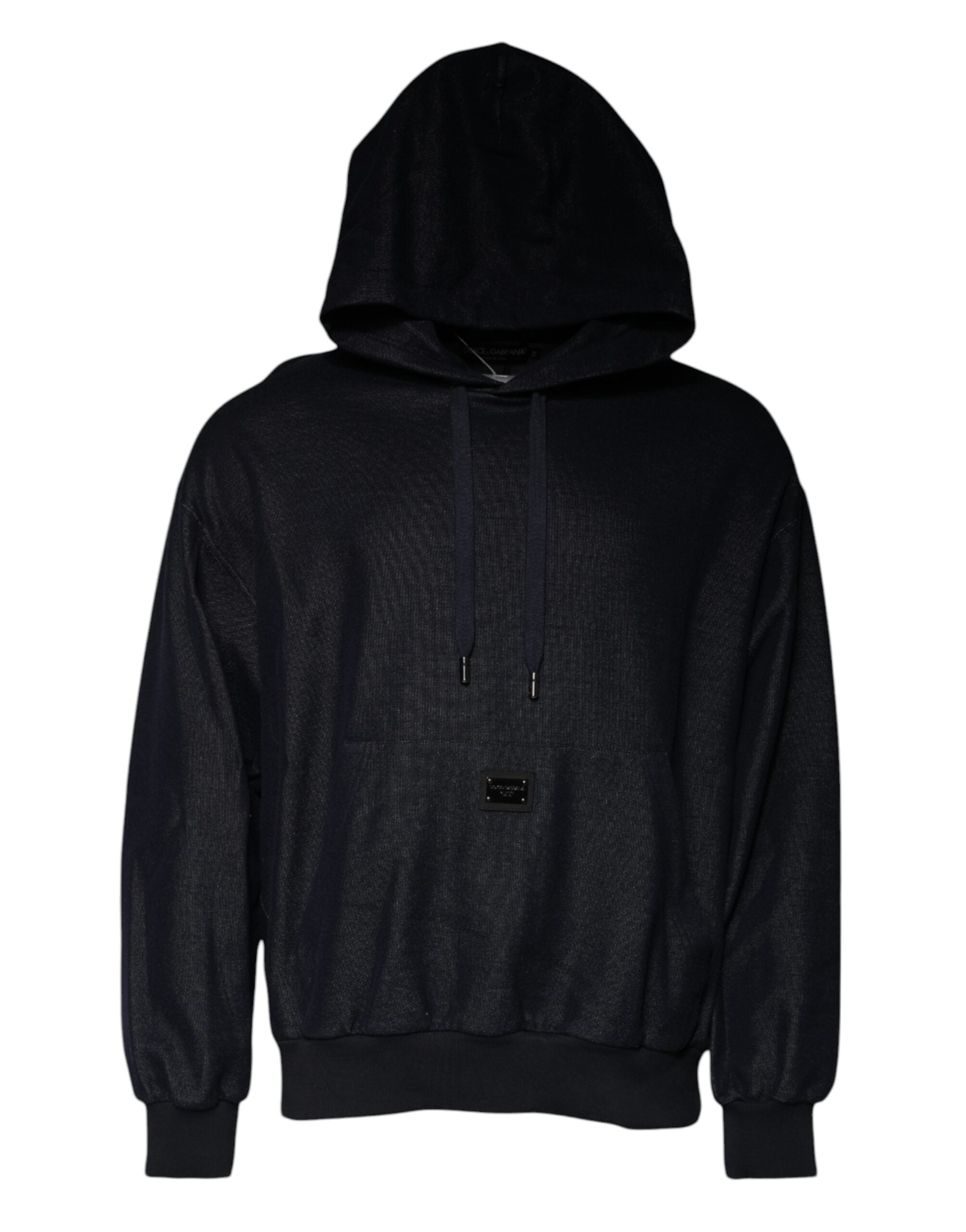 Dolce & Gabbana Black Cotton Hooded Men Sweatshirt Sweater/IT54 | XL/Black