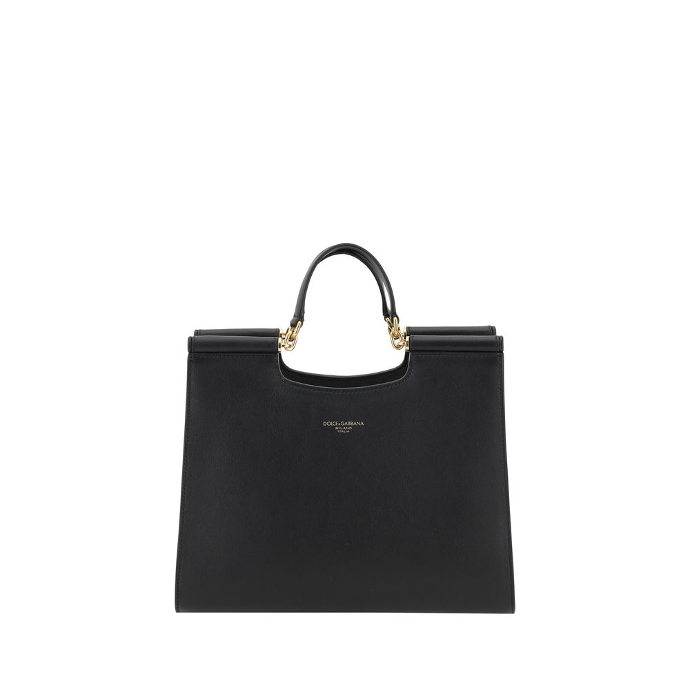 Dolce & Gabbana Sicily Small Tote Bag/one size/Black
