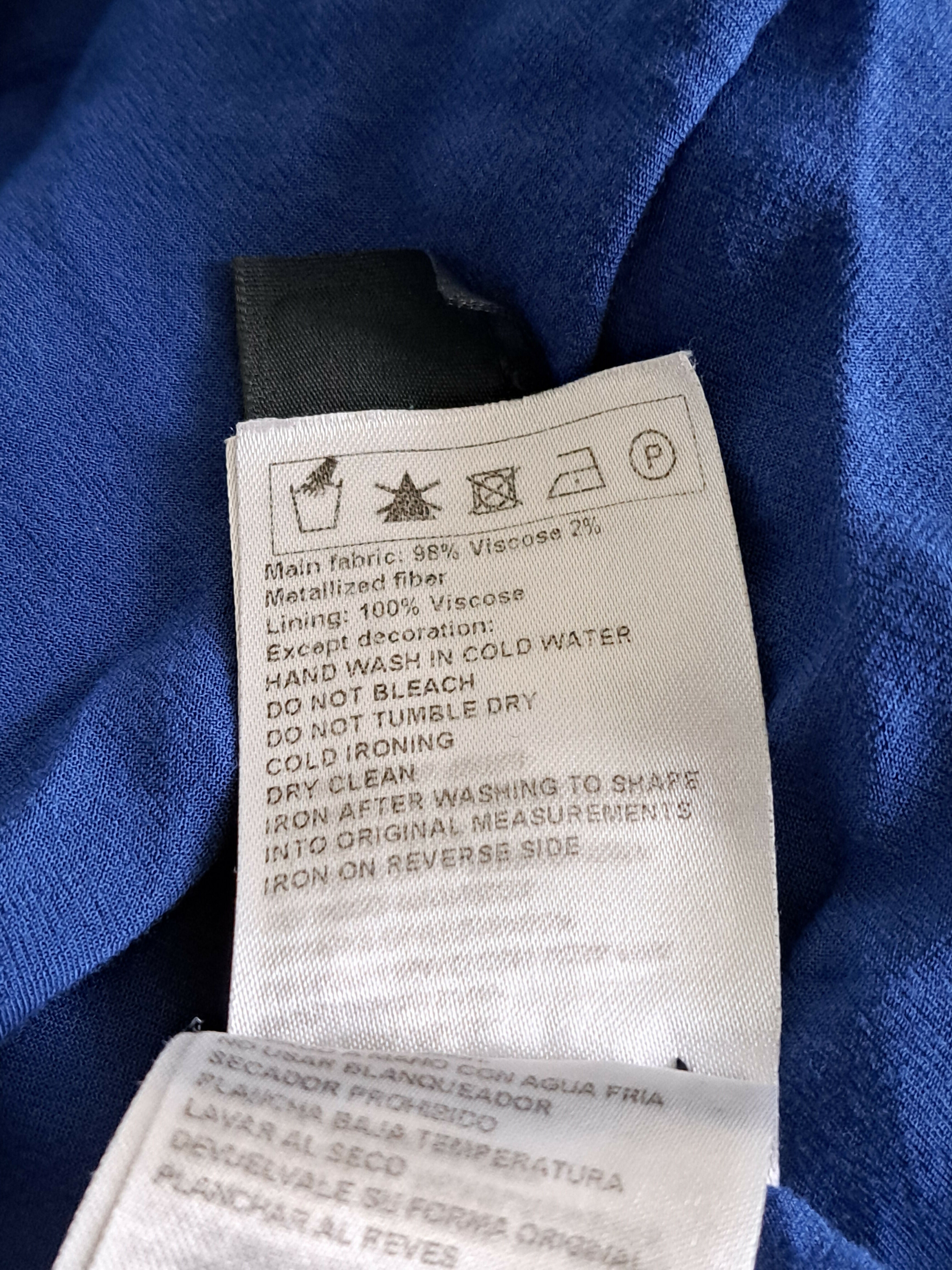 ba&sh 3/4 Sleeve V-Neck Printed Midi Wrap Dress - Floral - Blue Multi/BLEUET - M