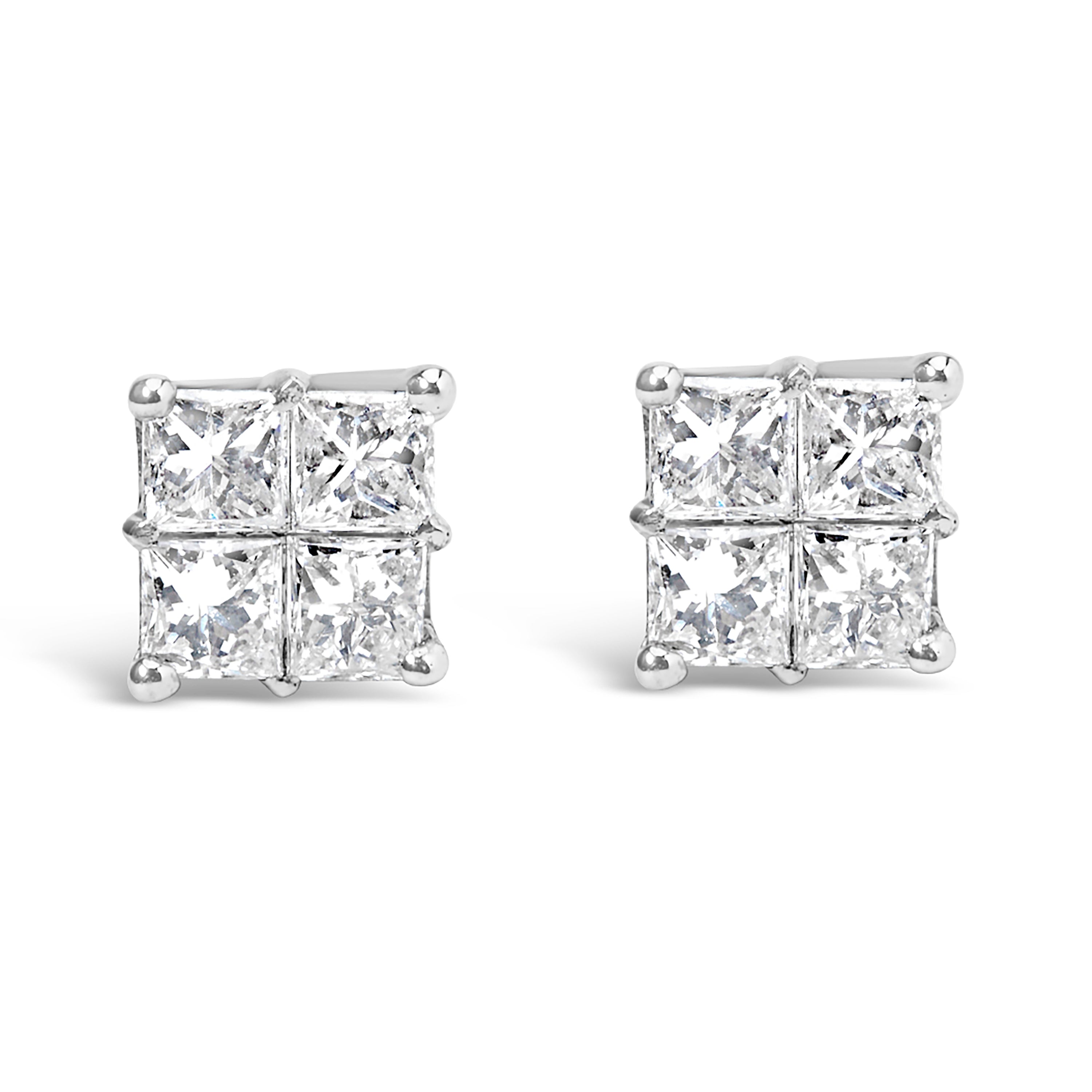 Haus of Brilliance 10KT White Gold Diamond Composite Stud Earring (1/4 cttw, H-I Color, I1-I2 Clarity)