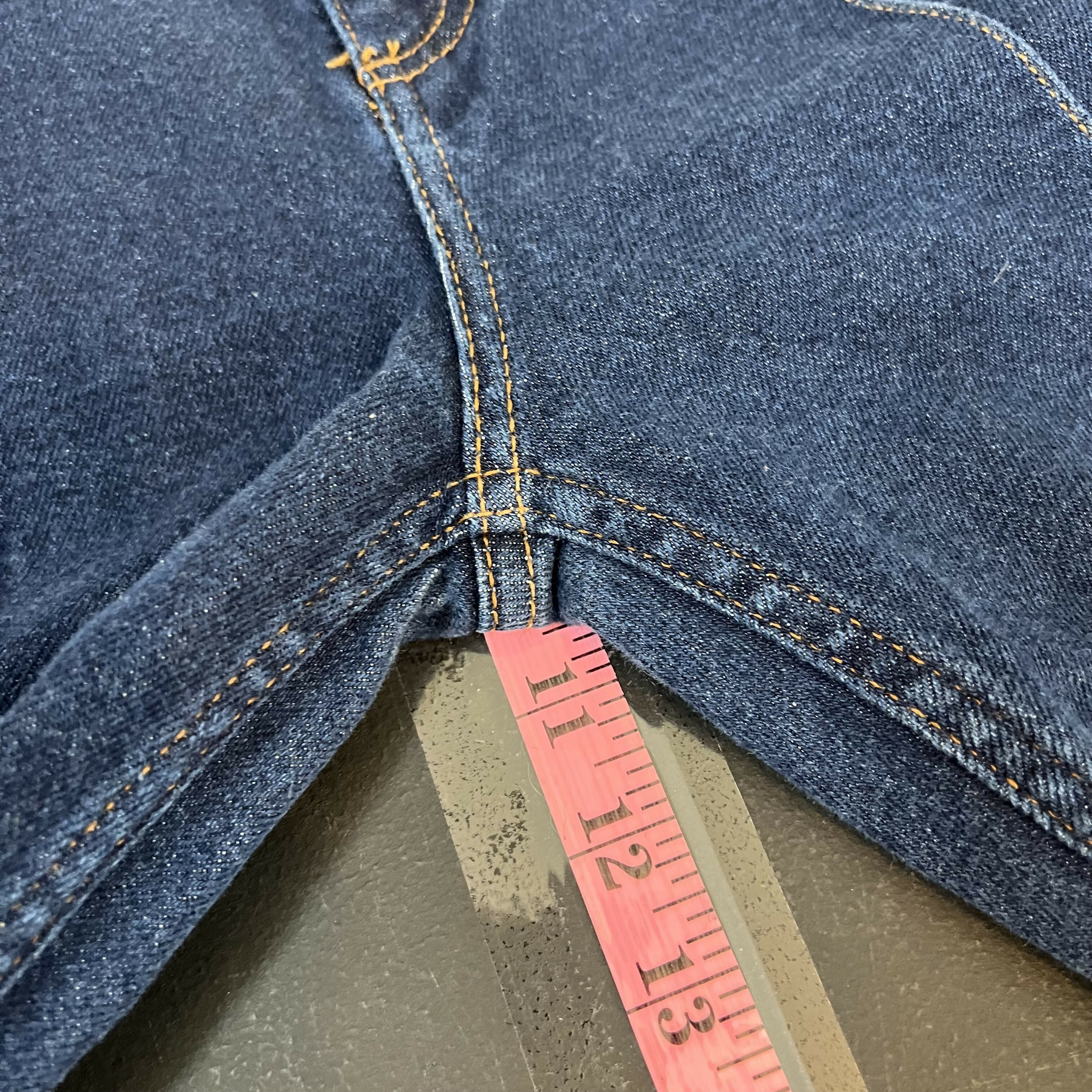 Sandro High Waist Jeans Dark Wash Reverse Seam Cropped Ankle Sz 24