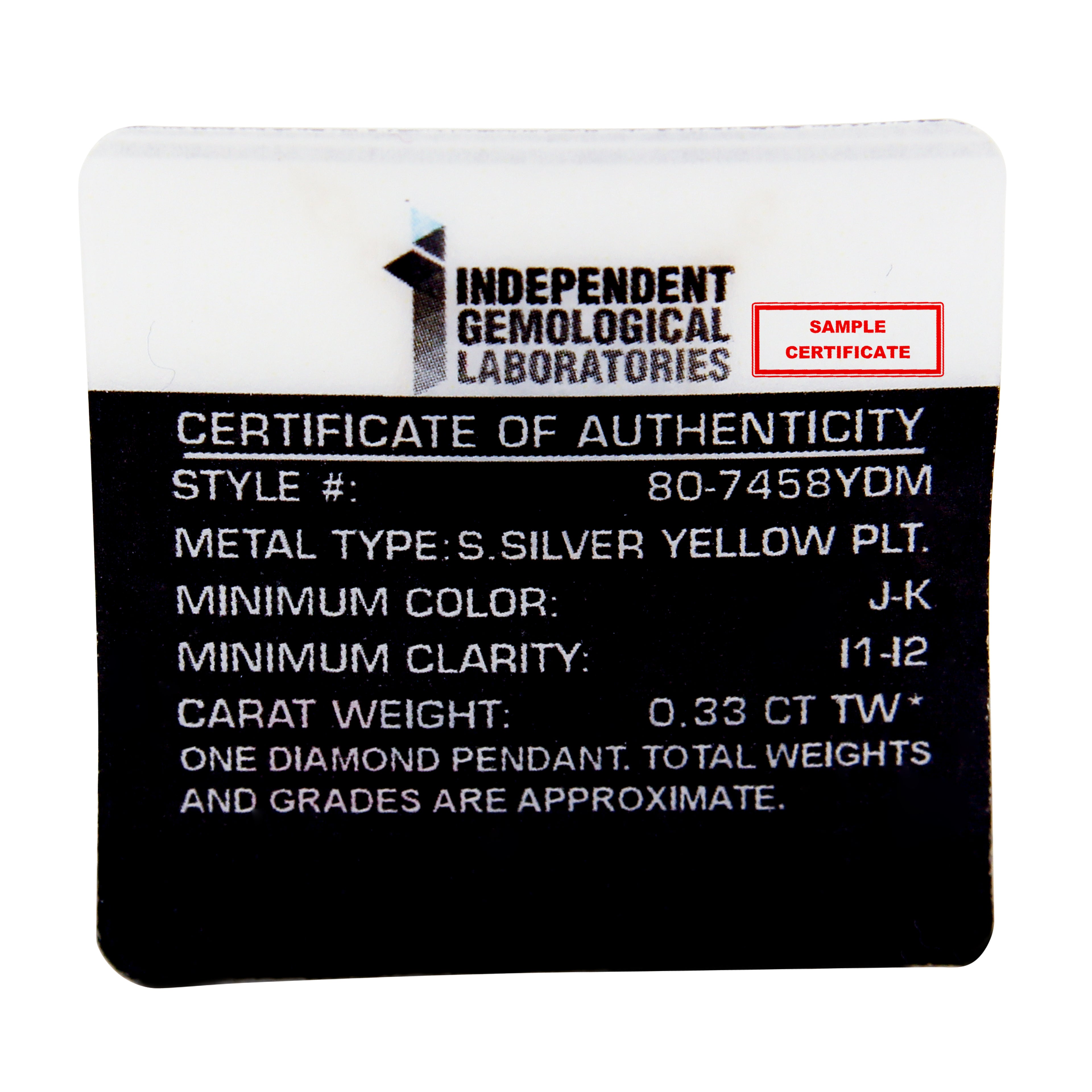 Haus of Brilliance 10K Yellow Gold Plated .925 Sterling Silver 1/4 Cttw Diamond Square Pendant Necklace (J-K Color, I1-I2 Clarity) - 18"