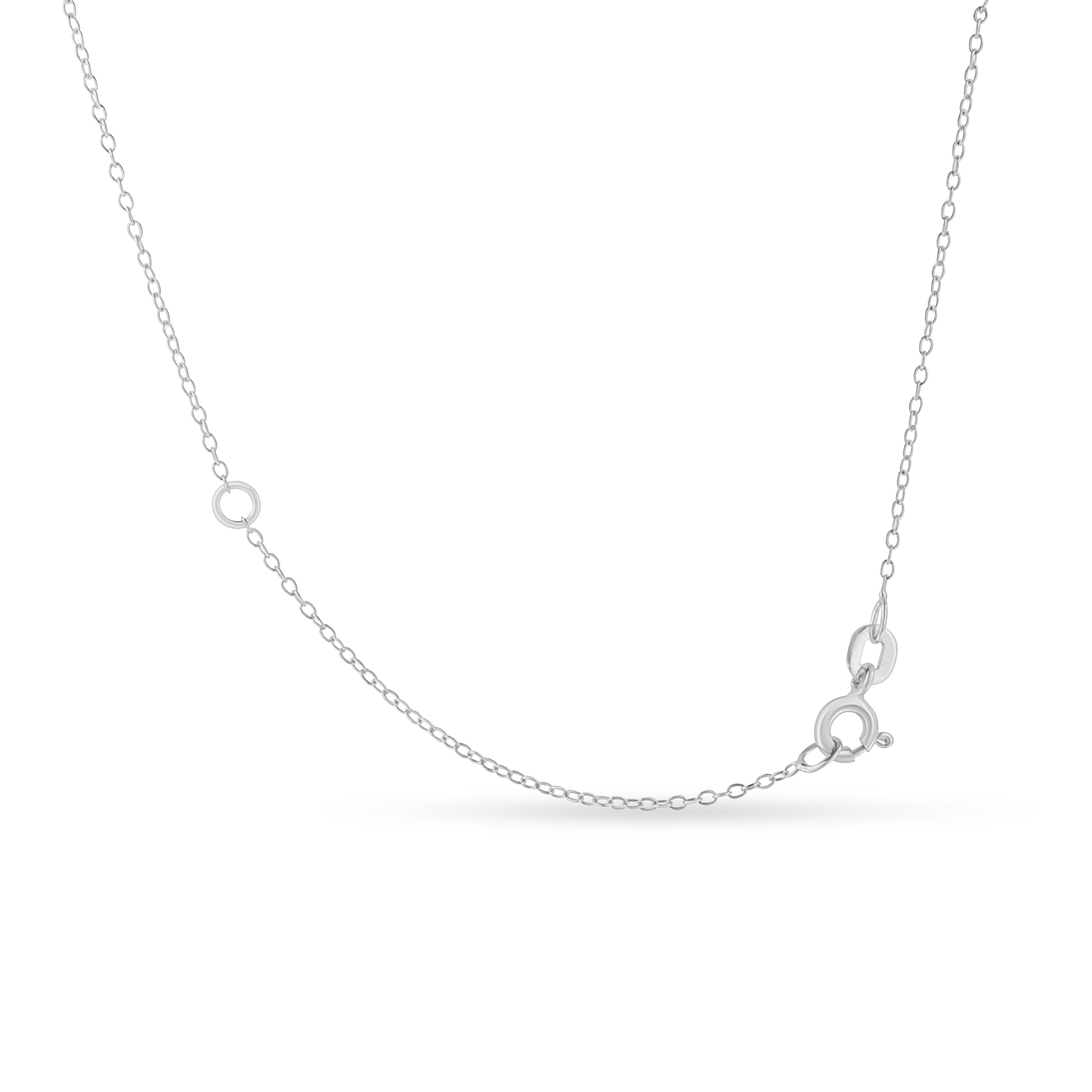 Haus of Brilliance .925 Sterling Silver 1/2 Cttw Treated Green Diamond Bezel Solitaire 18" Pendant Necklace (Green Color, I2-I3 Clarity)