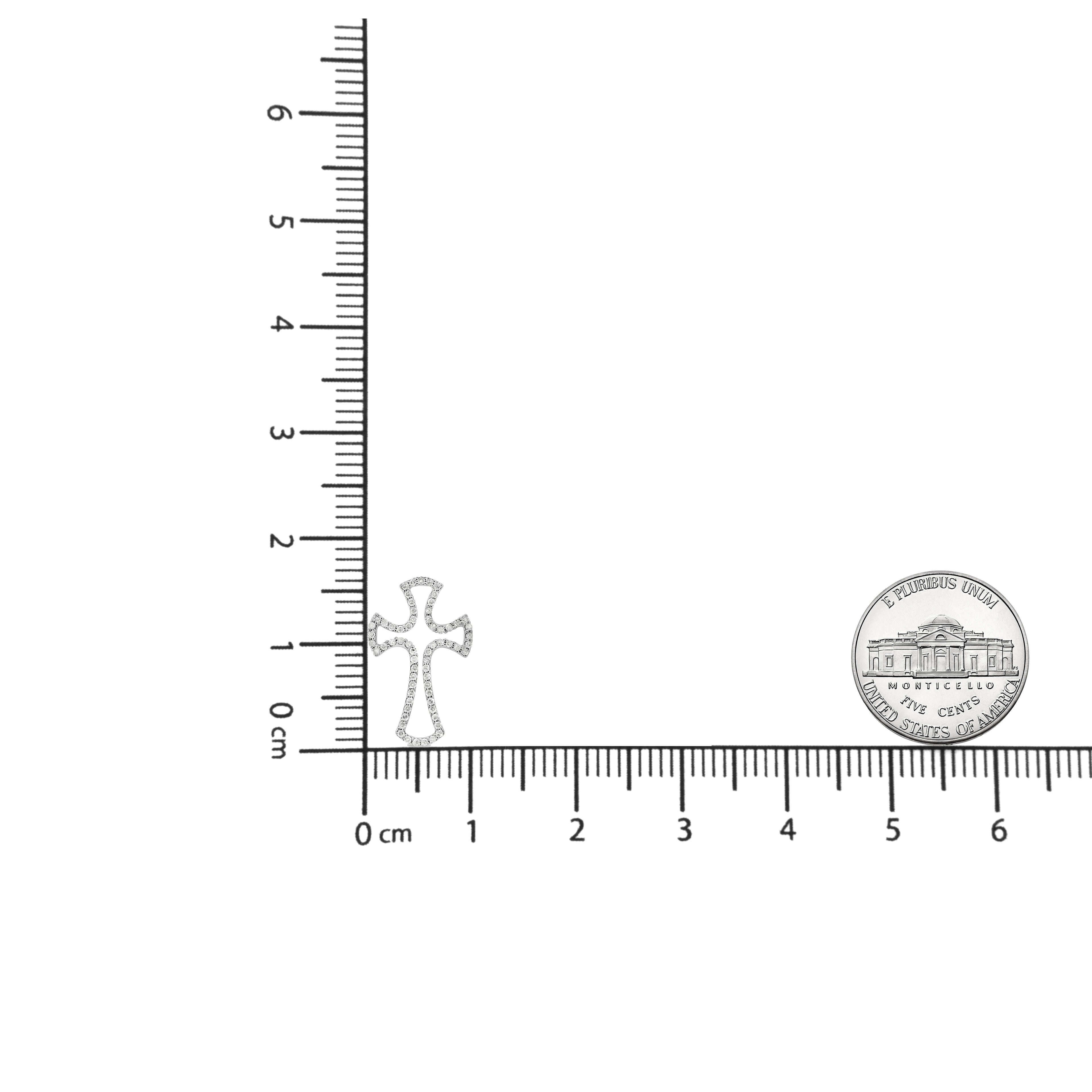 Haus of Brilliance .925 Sterling Silver 1/3 Cttw Diamond Framed Open Cross 18" Pendant Necklace (J-K Color, I2-I3 Clarity)