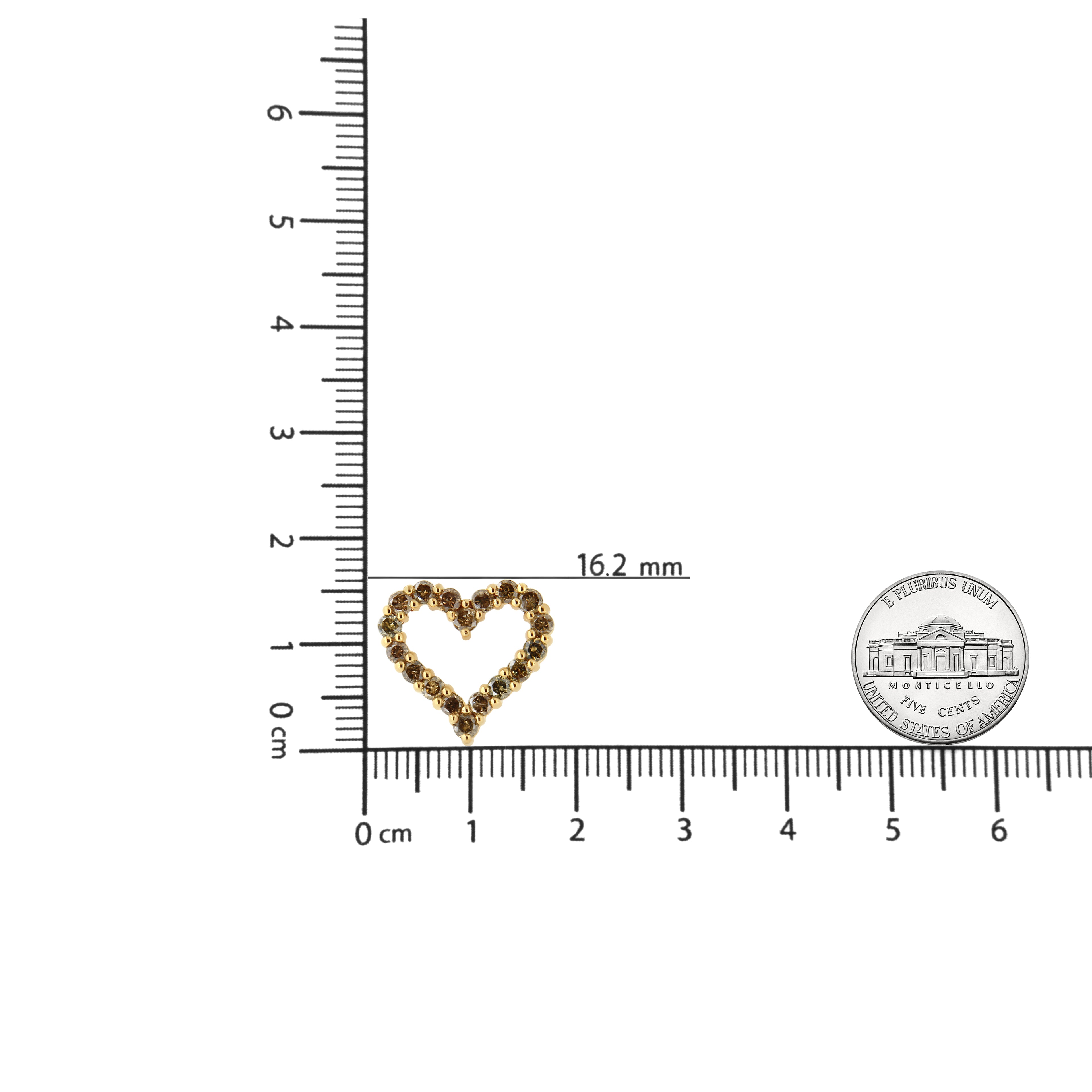 Haus of Brilliance 14K Yellow Gold Plated .925 Sterling Silver 1.0 Cttw Champagne Diamond Heart Pendant Necklace (K-L Color, I1-I2 Clarity) - 18"